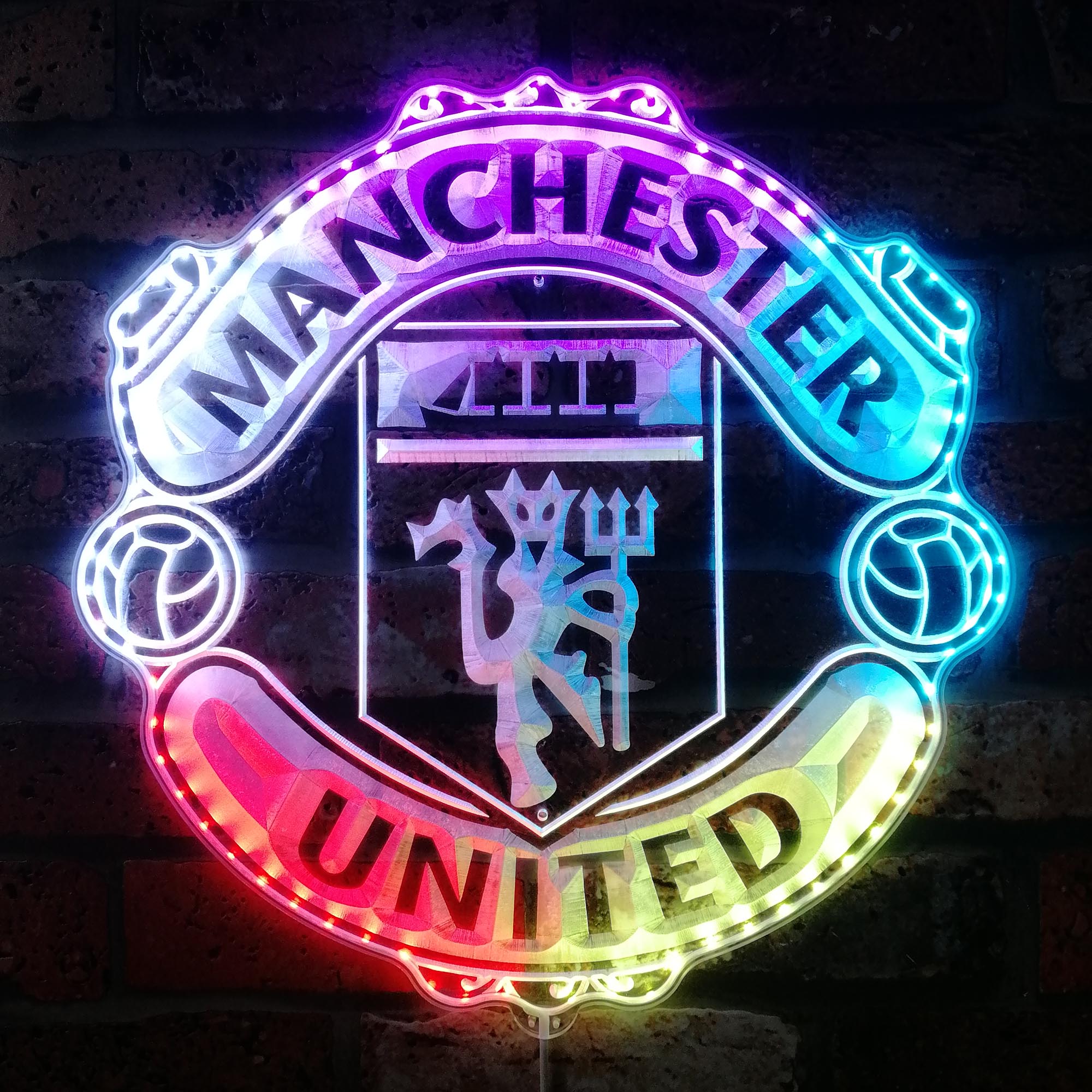 Manchester United Dynamic RGB Edge Lit LED Sign