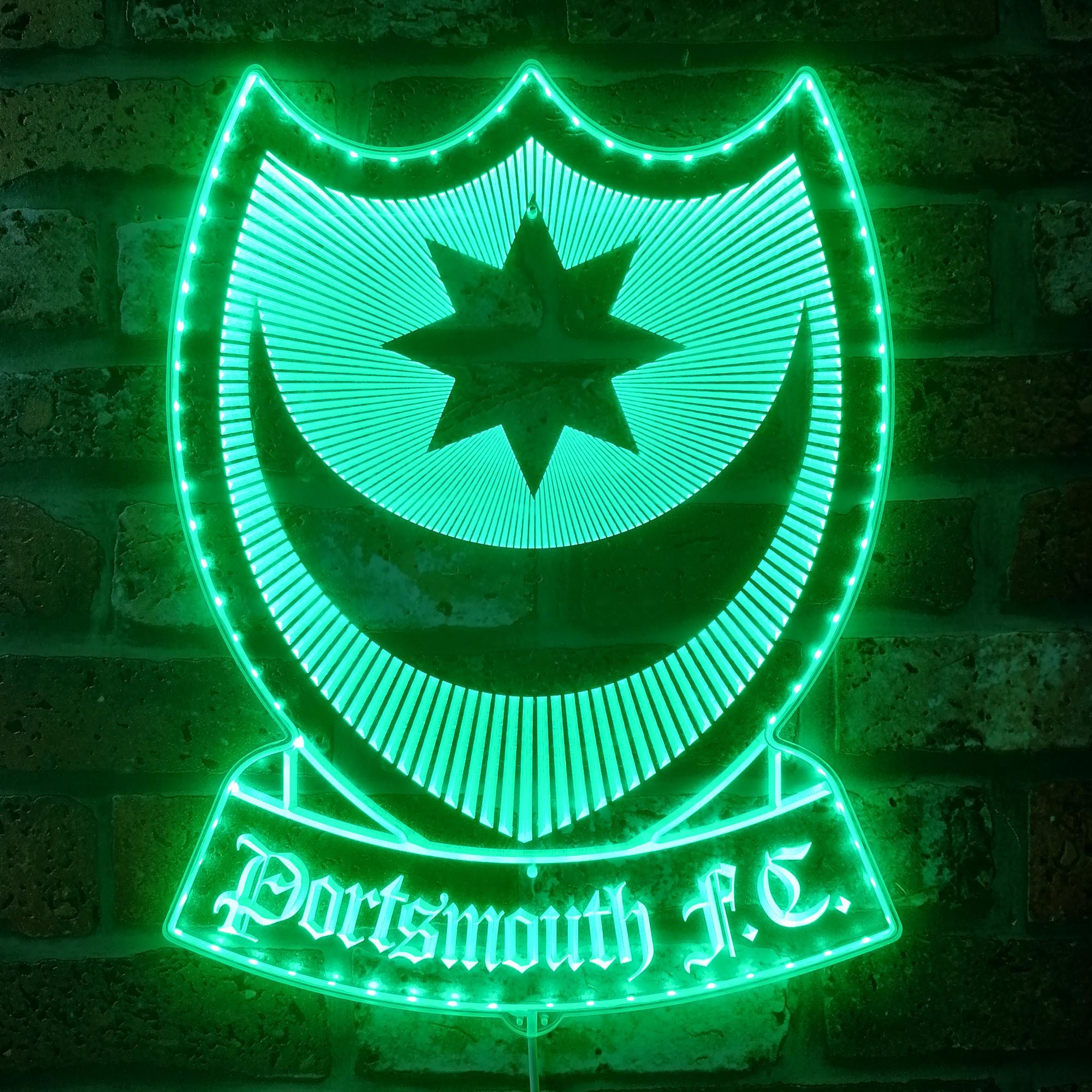 Portsmouth UK Football Club Dynamic RGB Edge Lit LED Sign