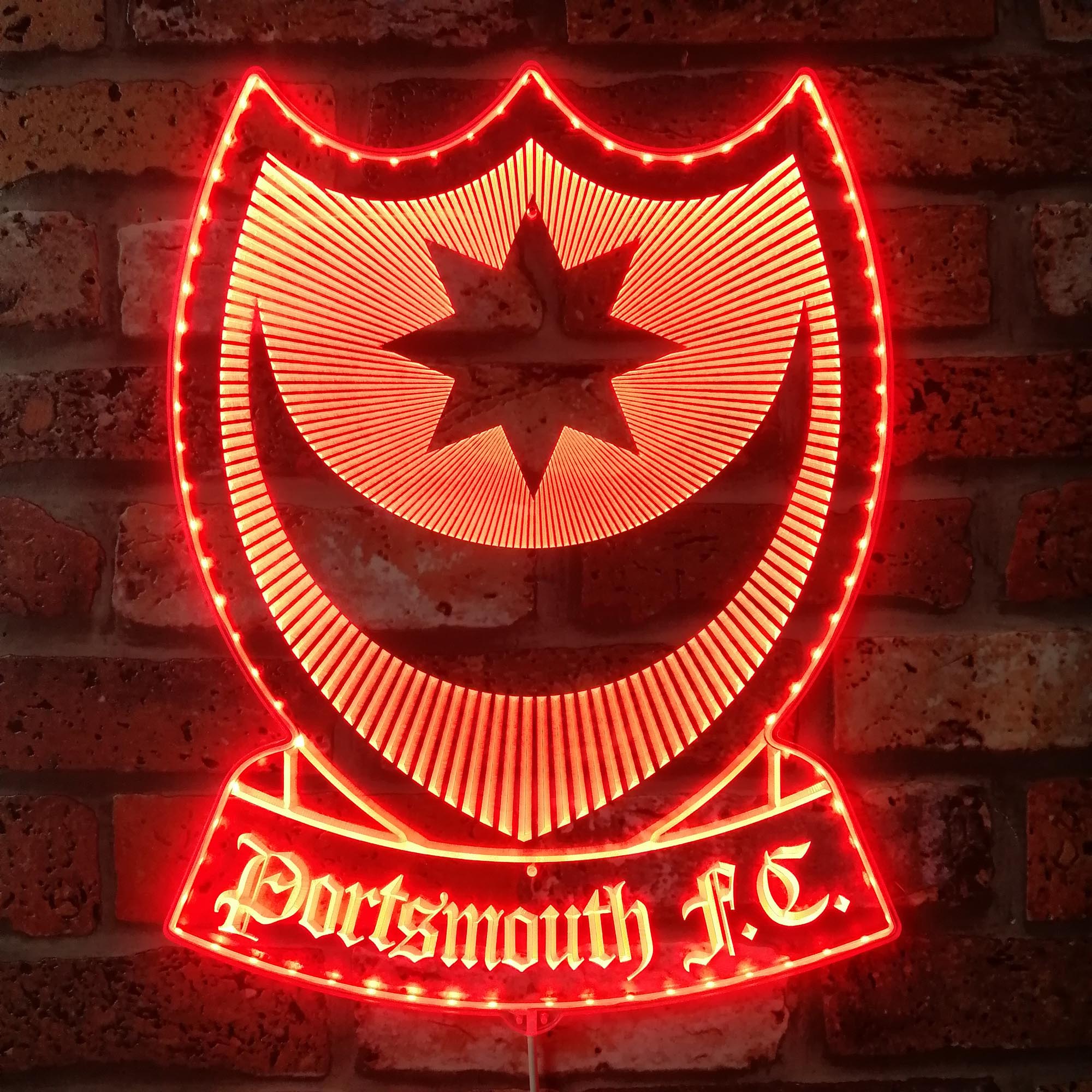 Portsmouth UK Football Club Dynamic RGB Edge Lit LED Sign