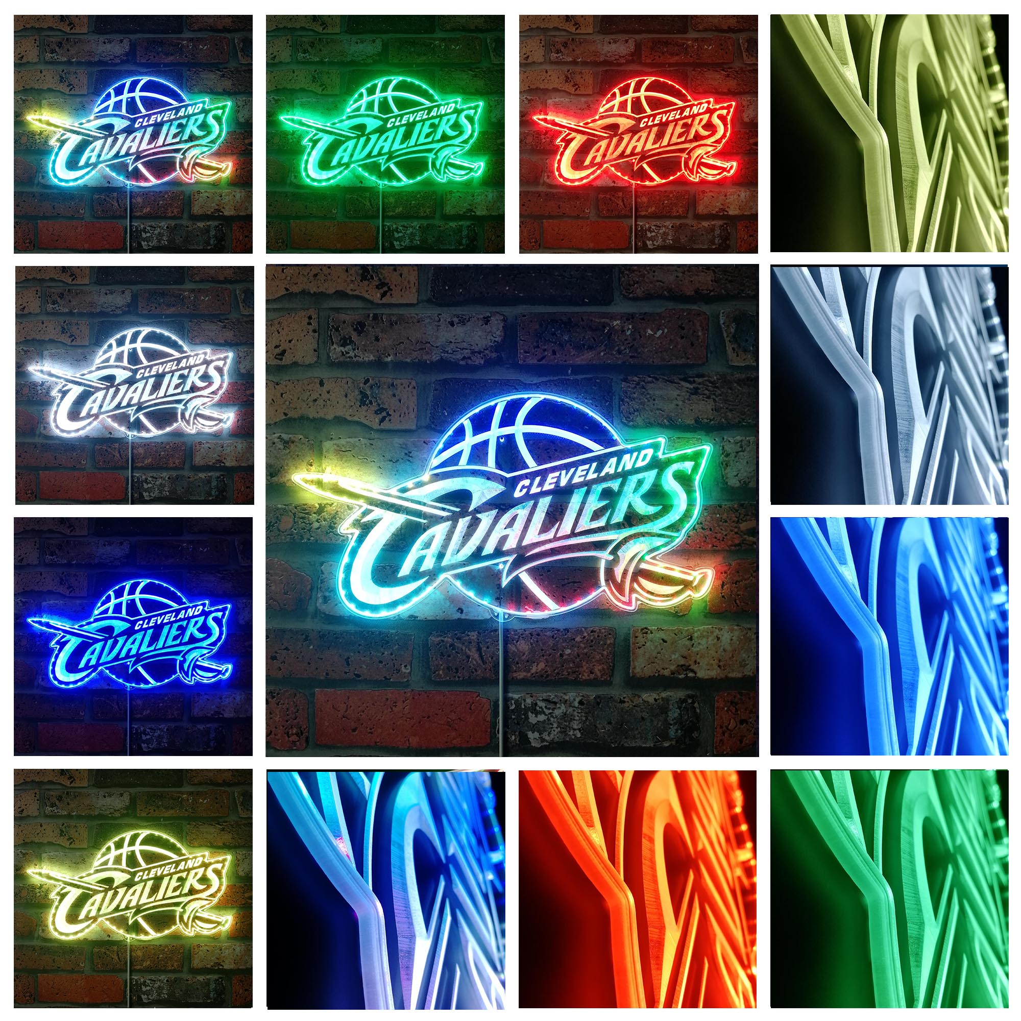 Cleveland Cavaliers Dynamic RGB Edge Lit LED Sign