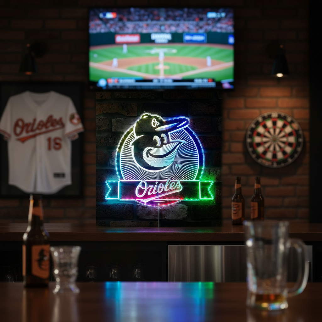 Baltimore Orioles Neon RGB Edge Lit LED Sign