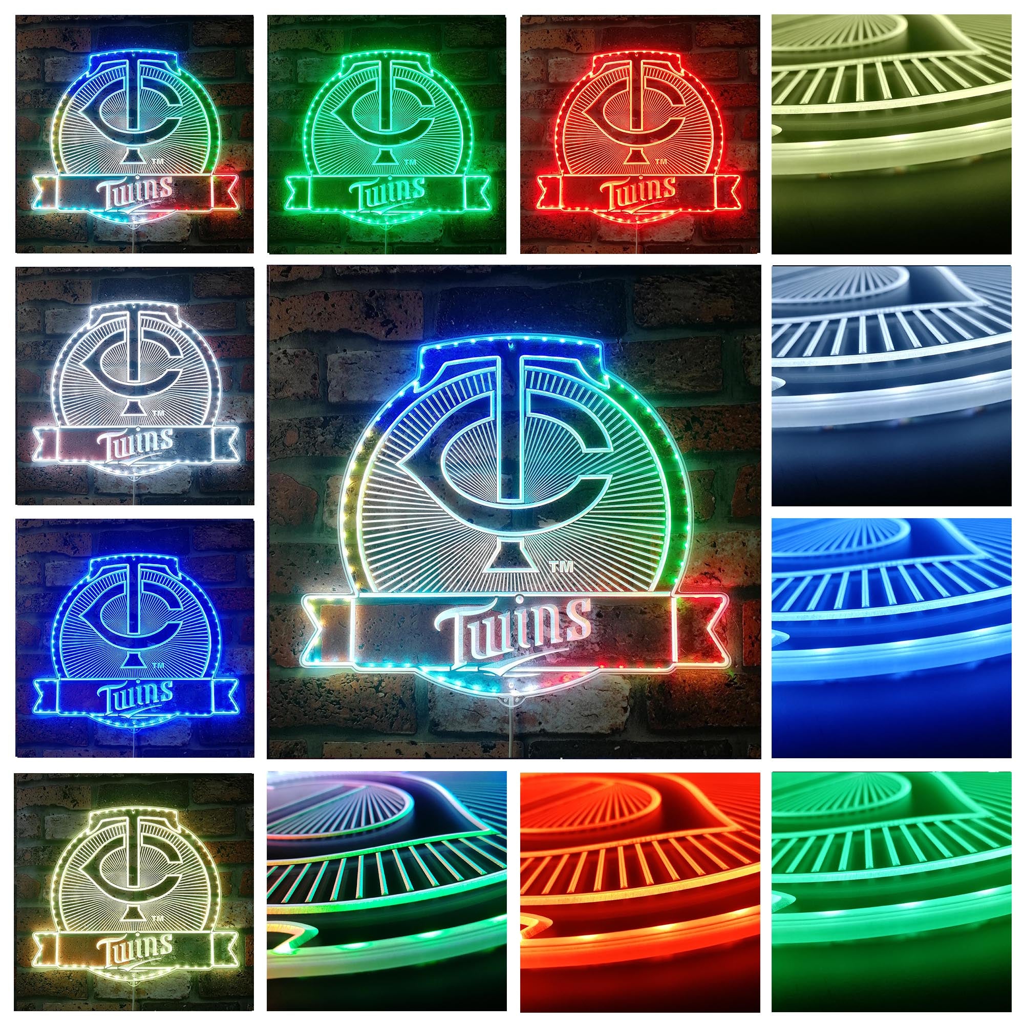 Minnesota Twins Dynamic RGB Edge Lit LED Sign