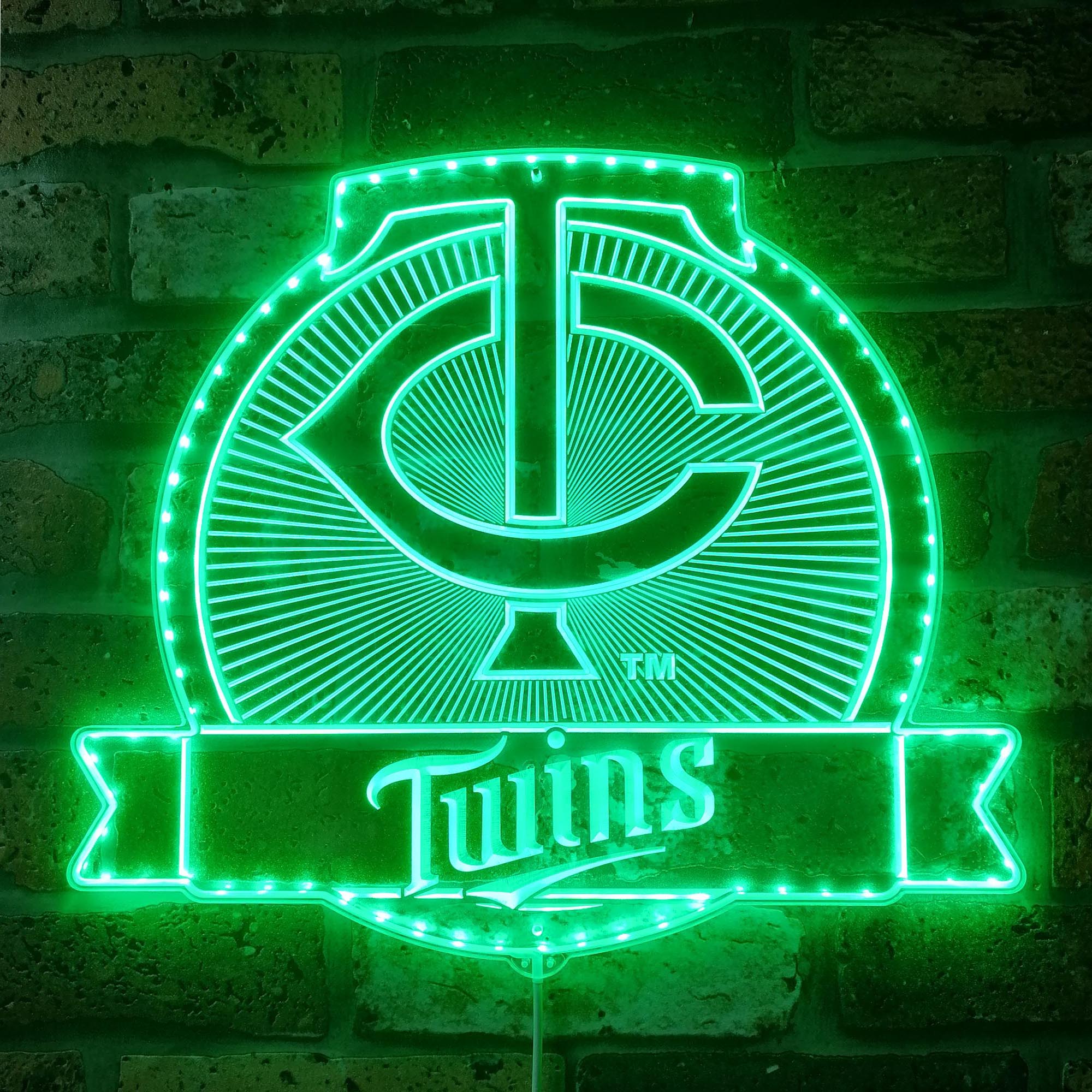 Minnesota Twins Dynamic RGB Edge Lit LED Sign