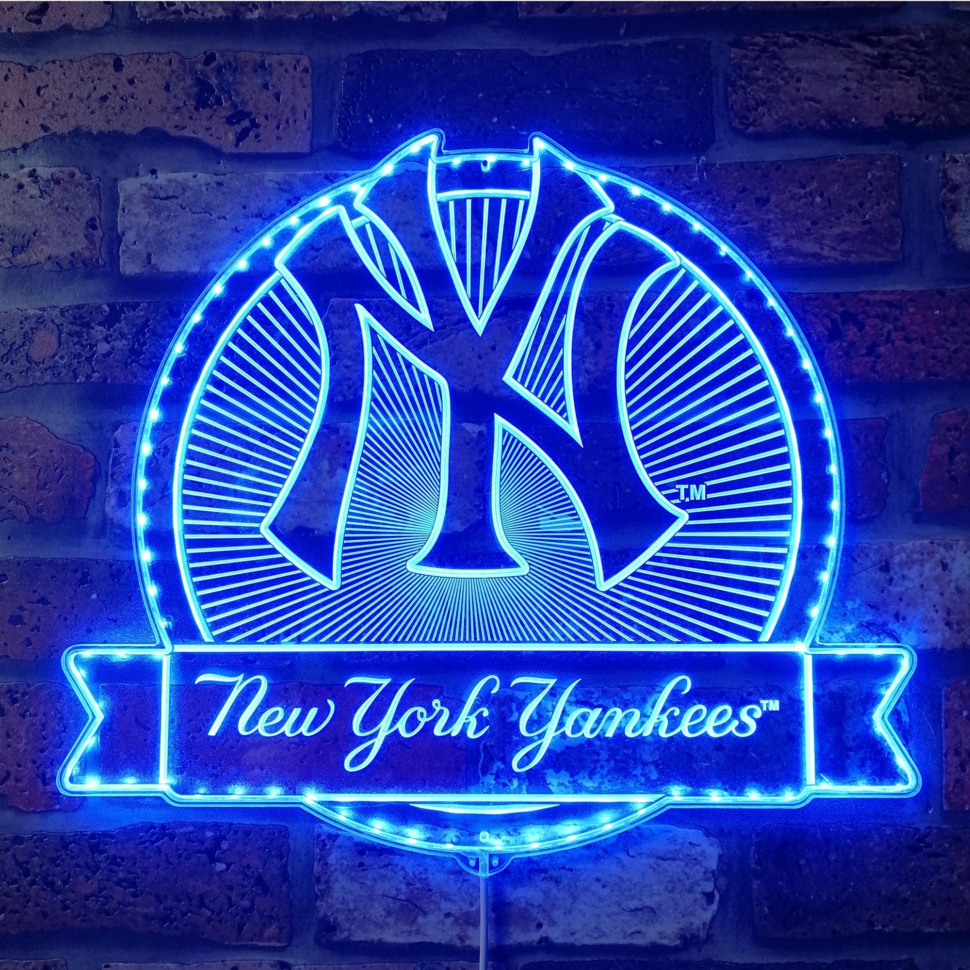 New York Yankees Dynamic RGB Edge Lit LED Sign