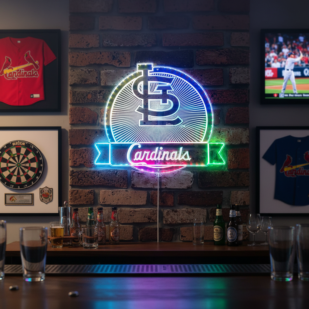 St. Louis Cardinals Neon RGB Edge Lit LED Sign