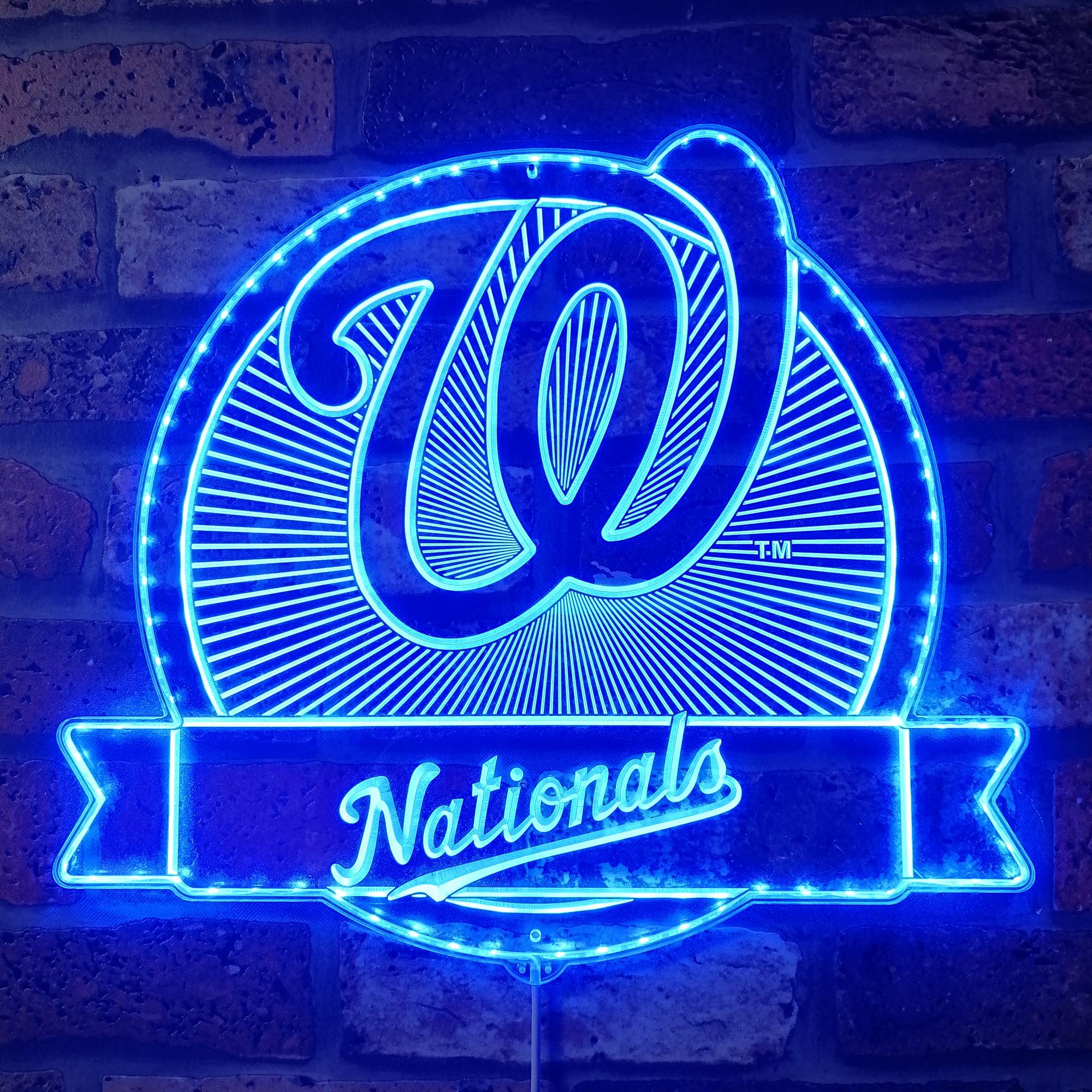 Washington Nationals Dynamic RGB Edge Lit LED Sign