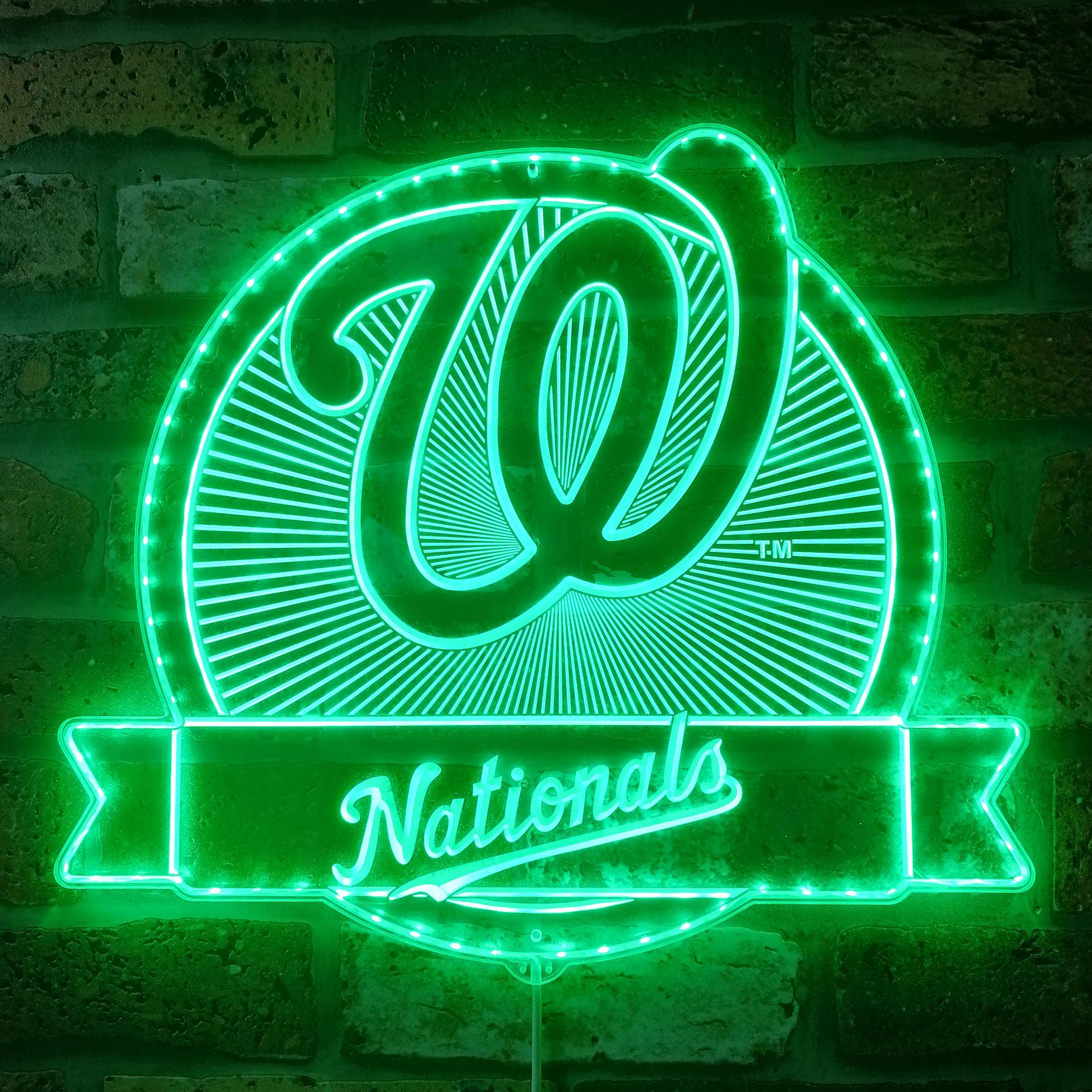 Washington Nationals Dynamic RGB Edge Lit LED Sign