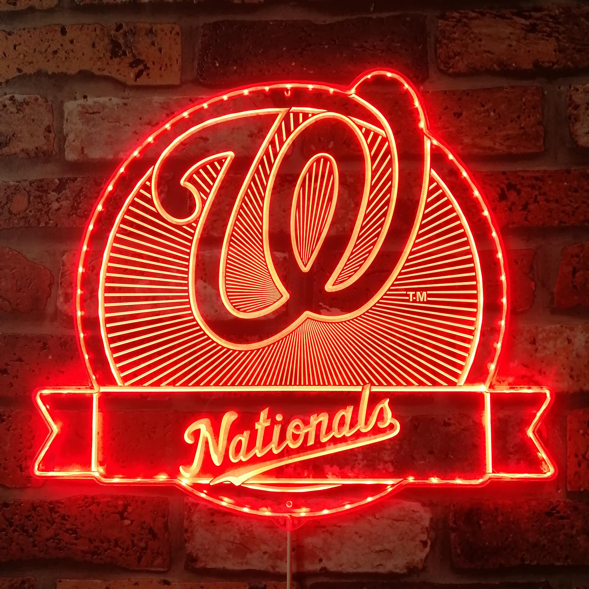 Washington Nationals Dynamic RGB Edge Lit LED Sign