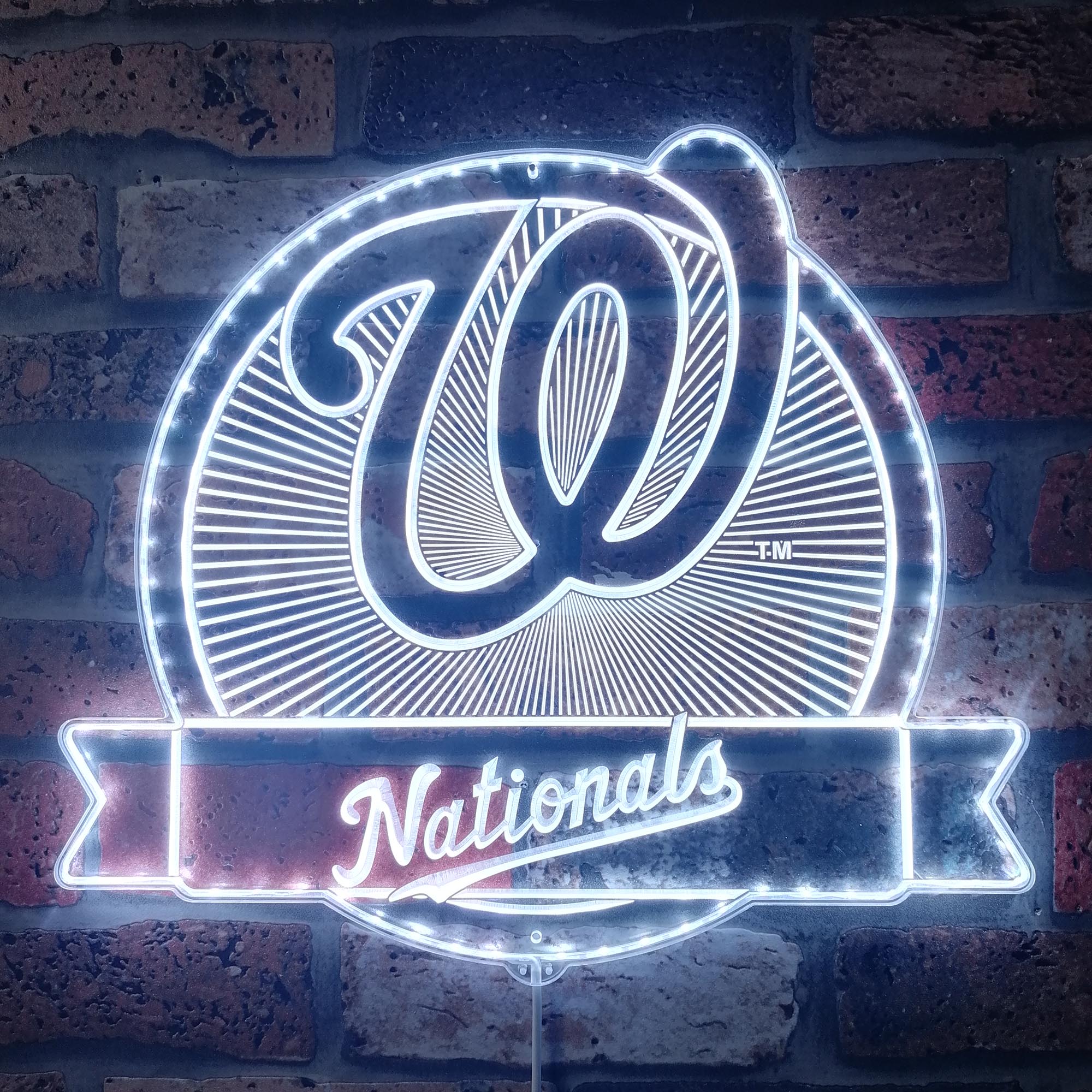 Washington Nationals Dynamic RGB Edge Lit LED Sign