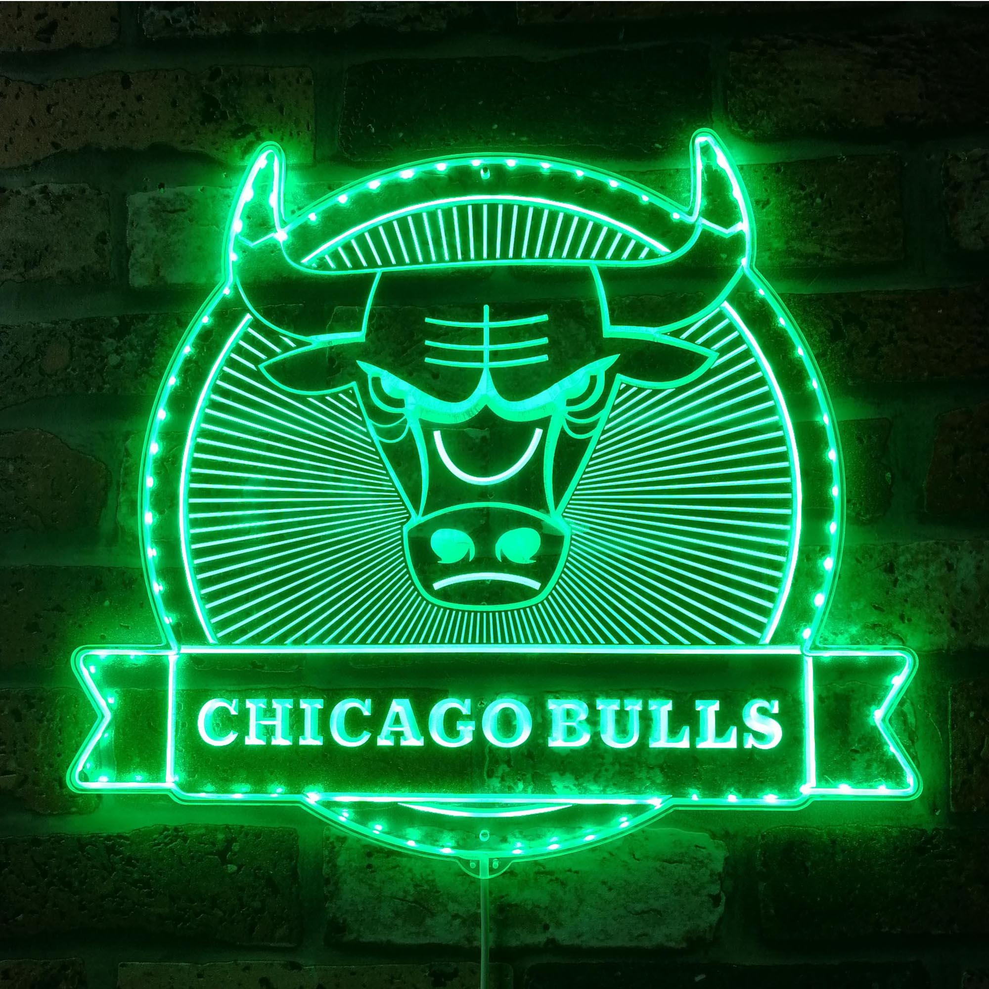 Chicago Bulls Dynamic RGB Edge Lit LED Sign