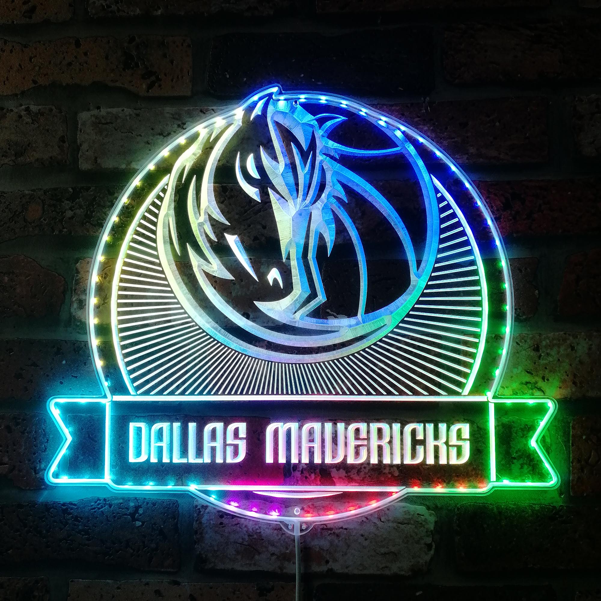 Dallas Mavericks Dynamic RGB Edge Lit LED Sign