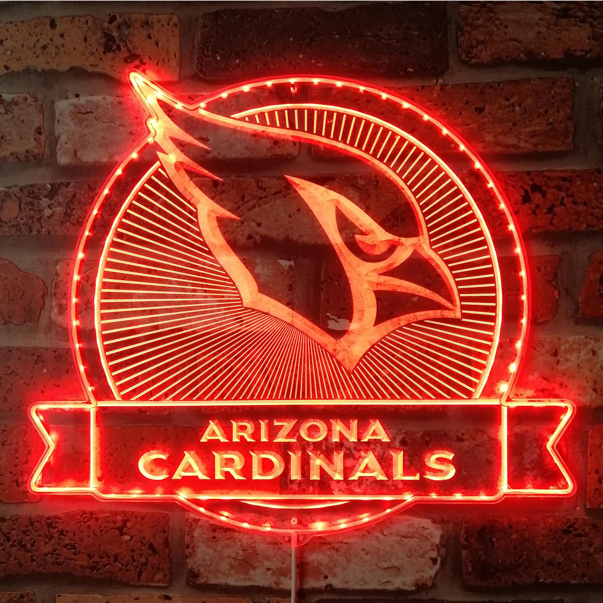 Arizona Cardinals Dynamic RGB Edge Lit LED Light Sign