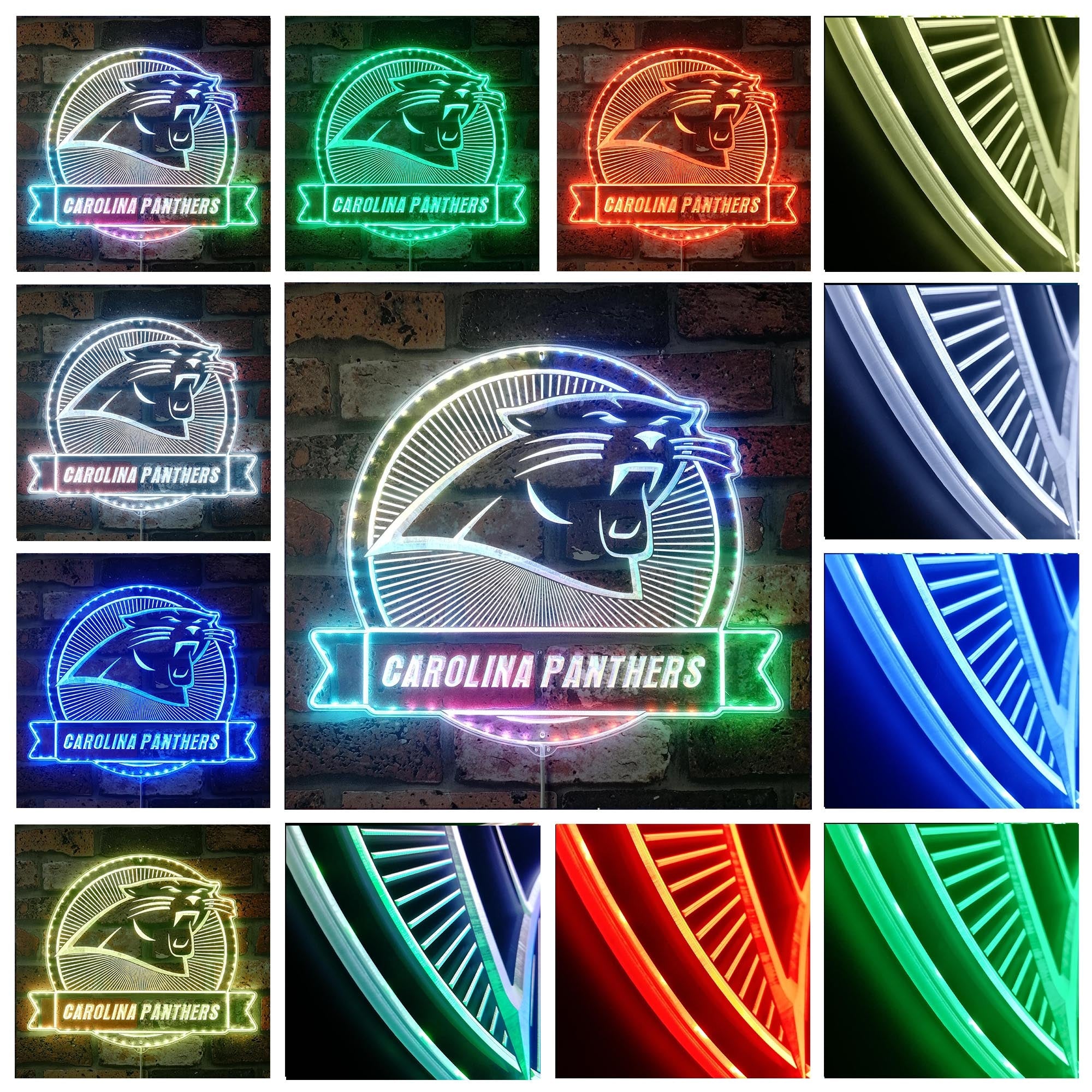 Carolina Panthers Dynamic RGB Light Neon Led Light Sign