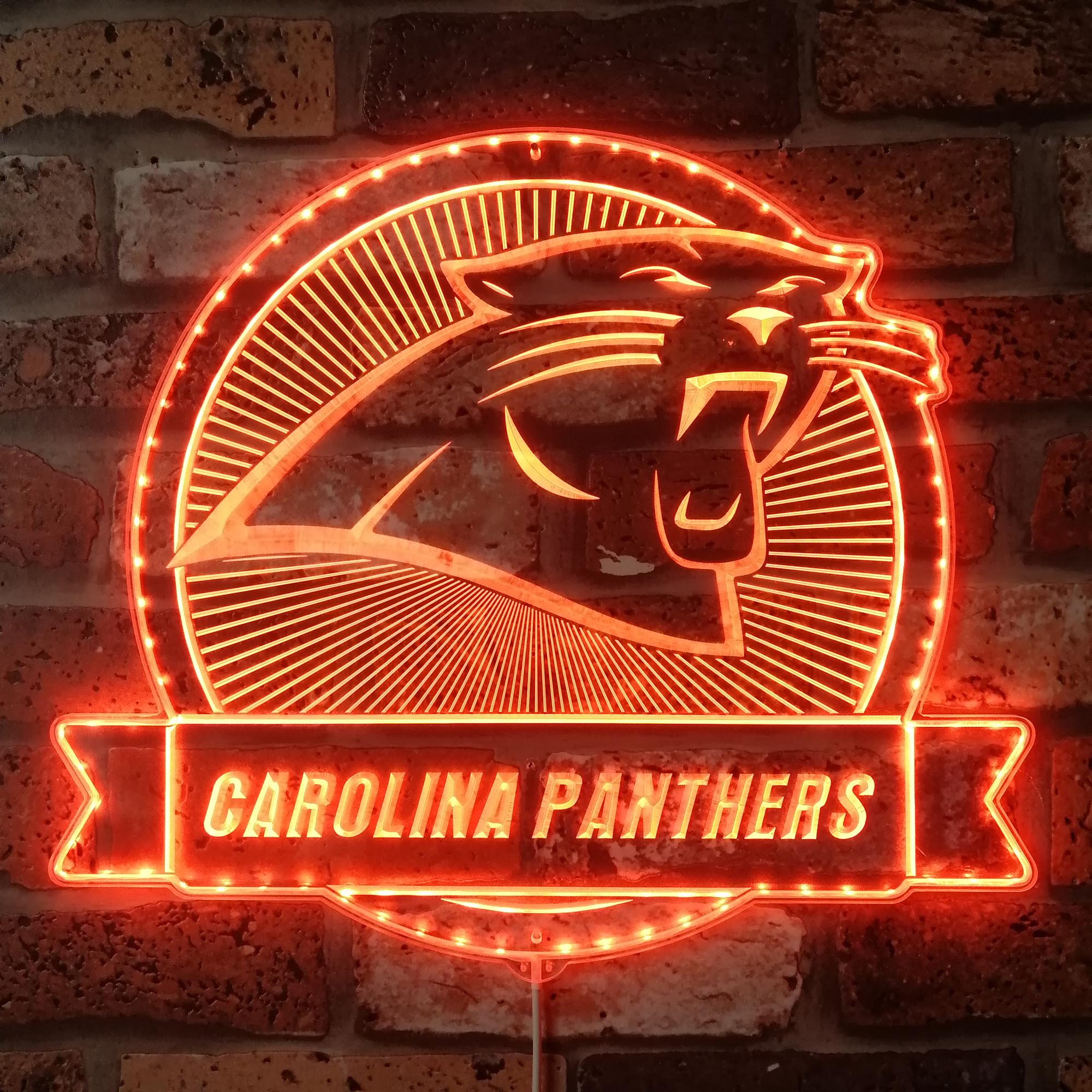 Carolina Panthers Dynamic RGB Light Neon Led Light Sign