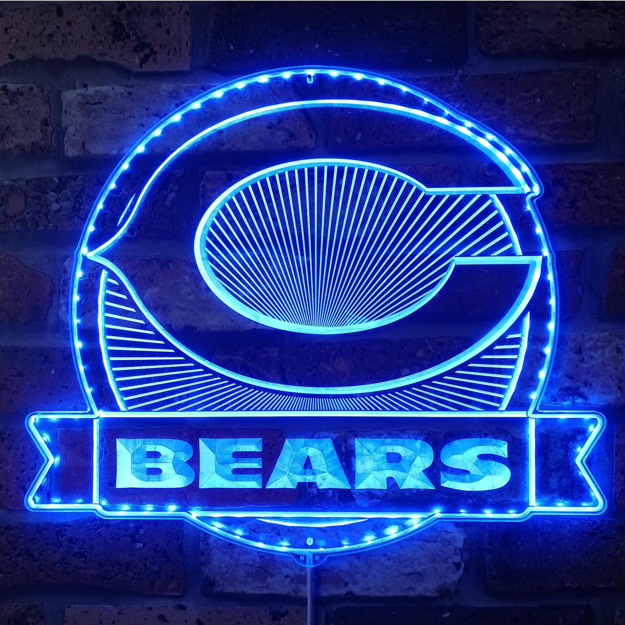 Chicago Bears Dynamic RGB Edge Lit LED Light Sign