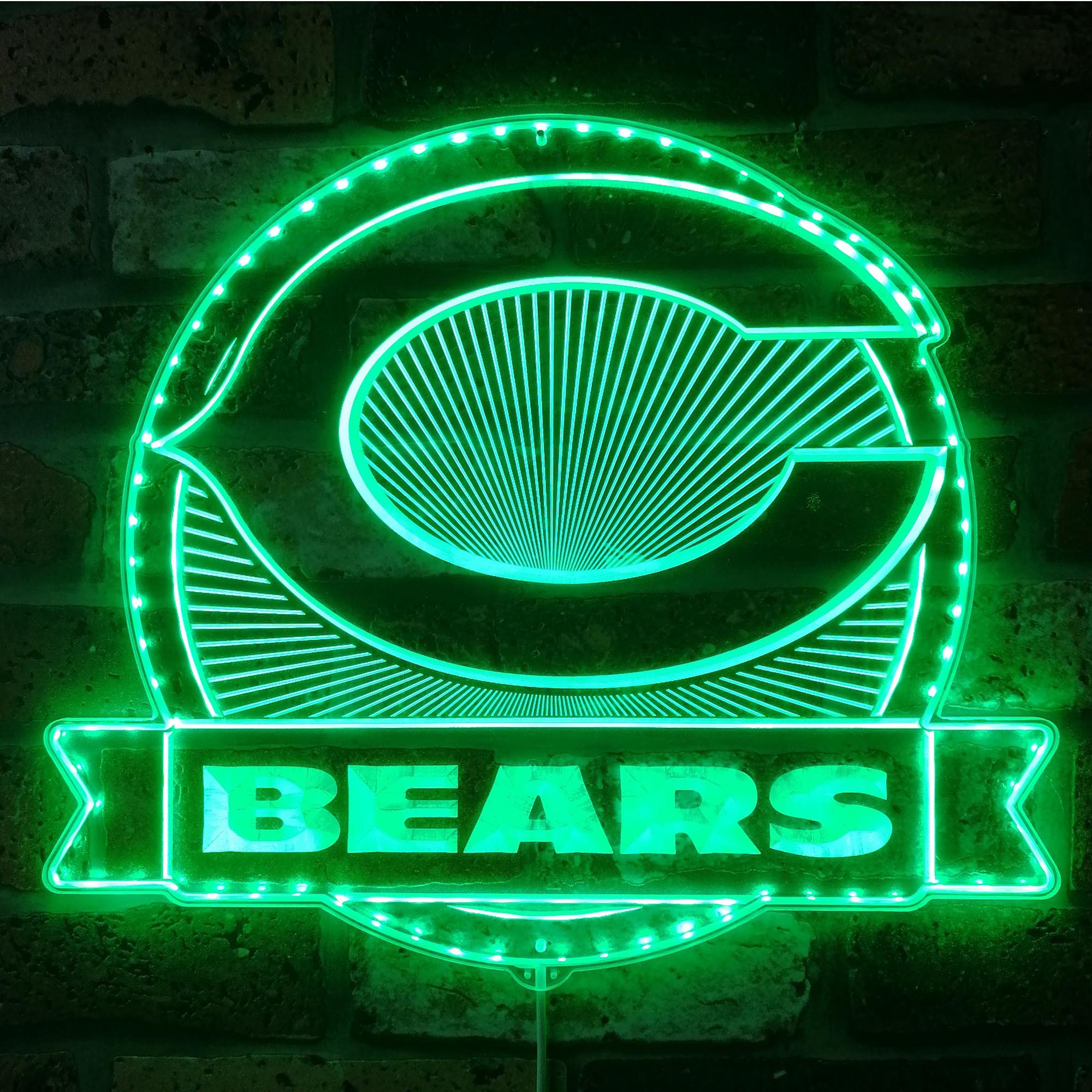 Chicago Bears Dynamic RGB Edge Lit LED Light Sign