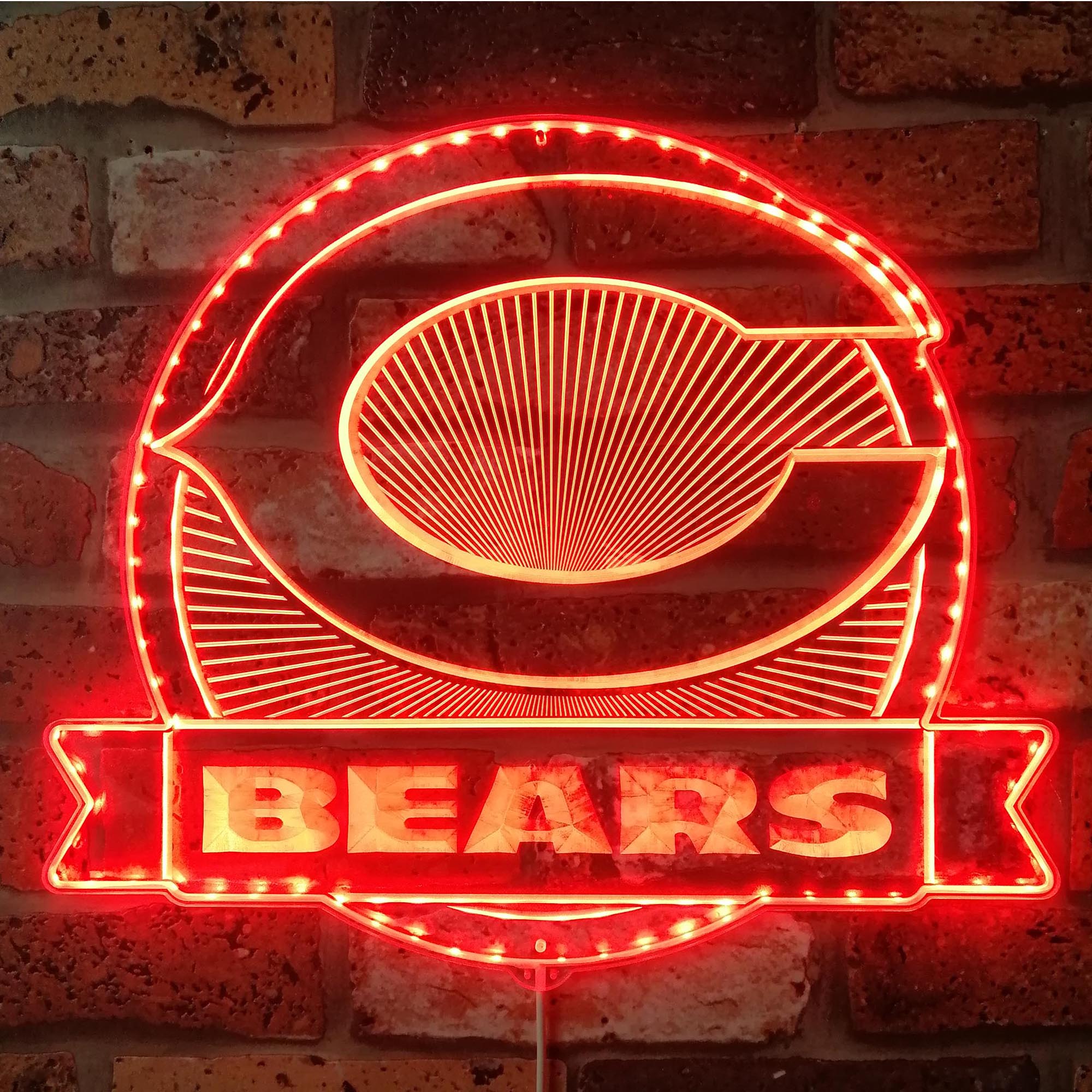 Chicago Bears Dynamic RGB Edge Lit LED Light Sign