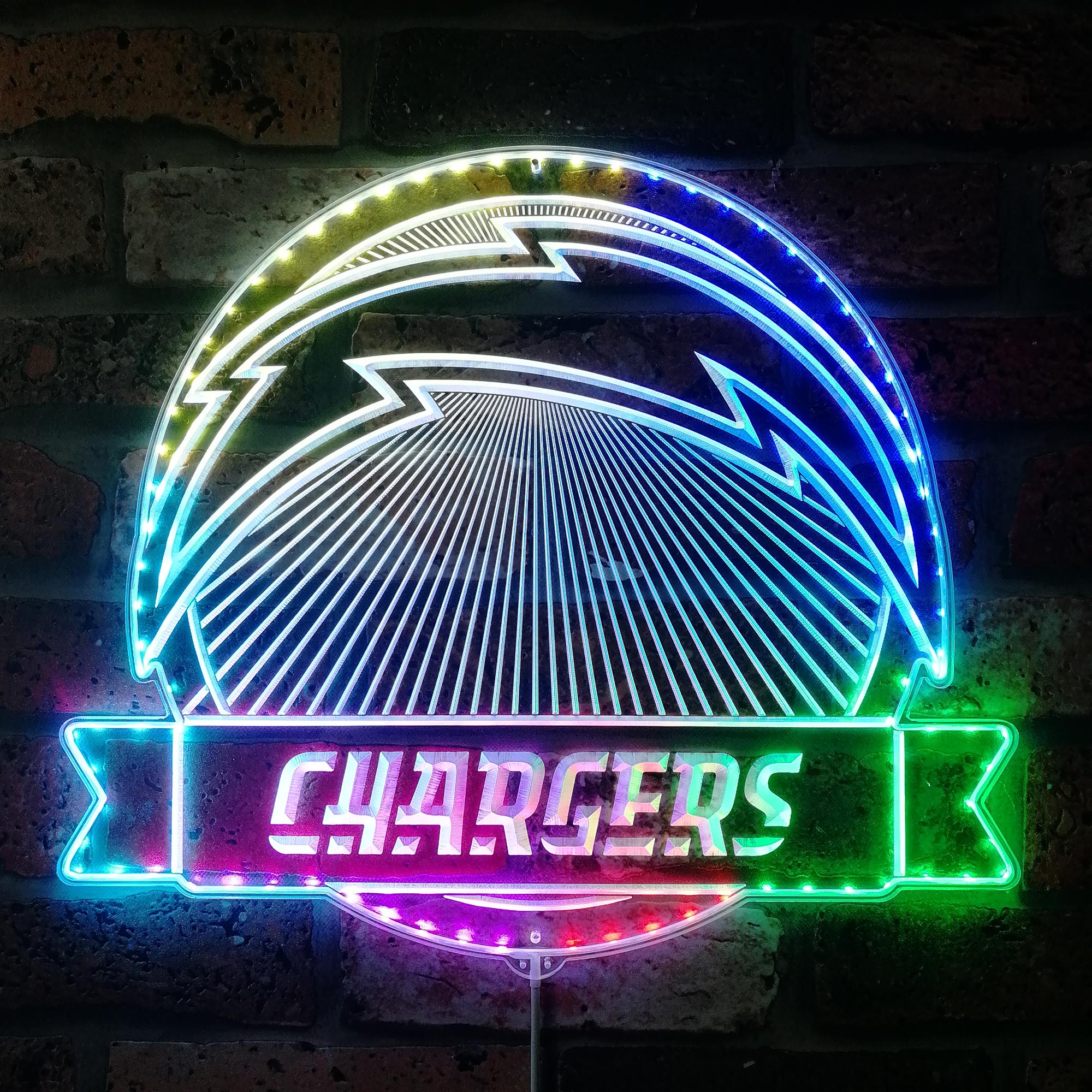 Los Angeles Chargers Dynamic RGB Edge Lit LED Sign