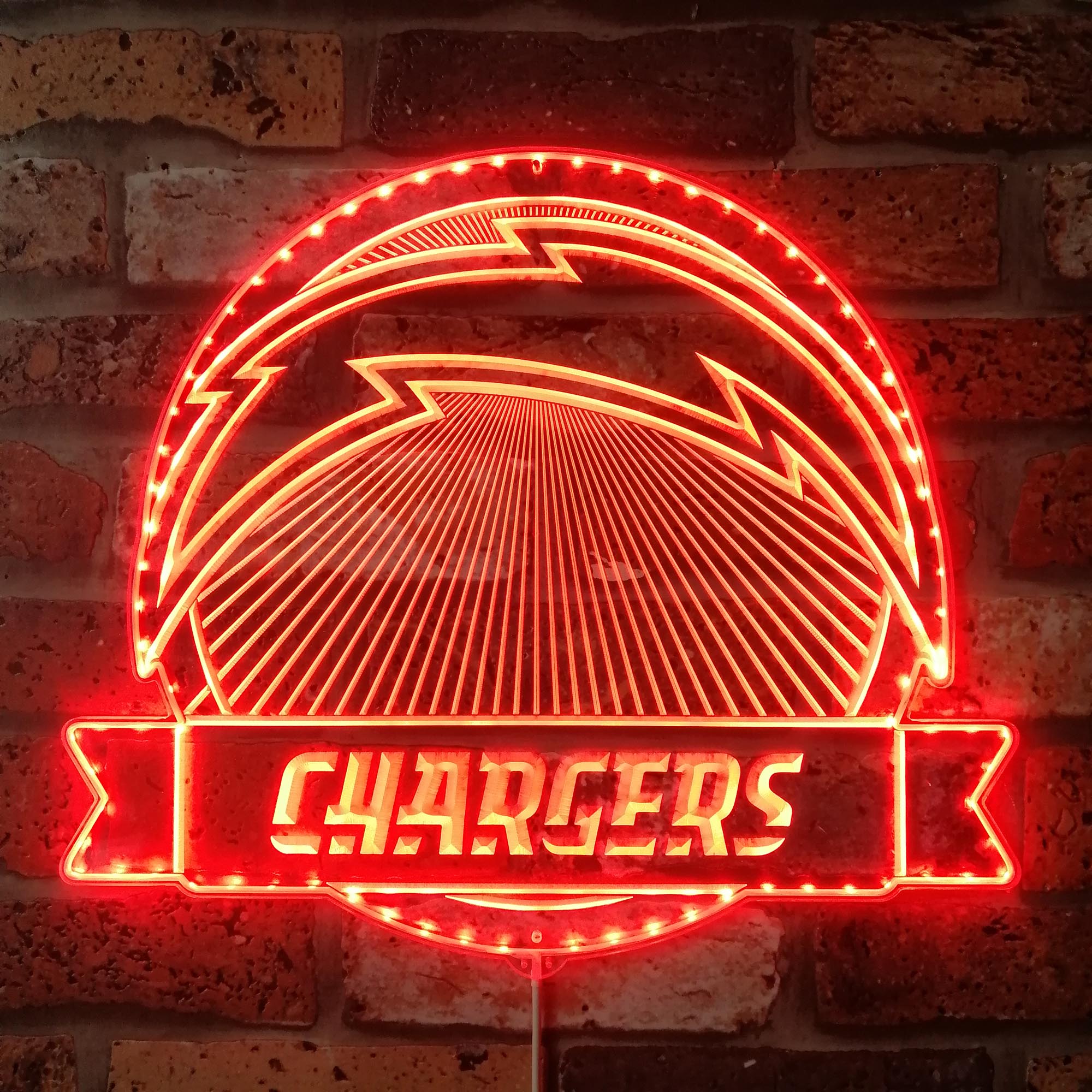 Los Angeles Chargers Dynamic RGB Edge Lit LED Sign