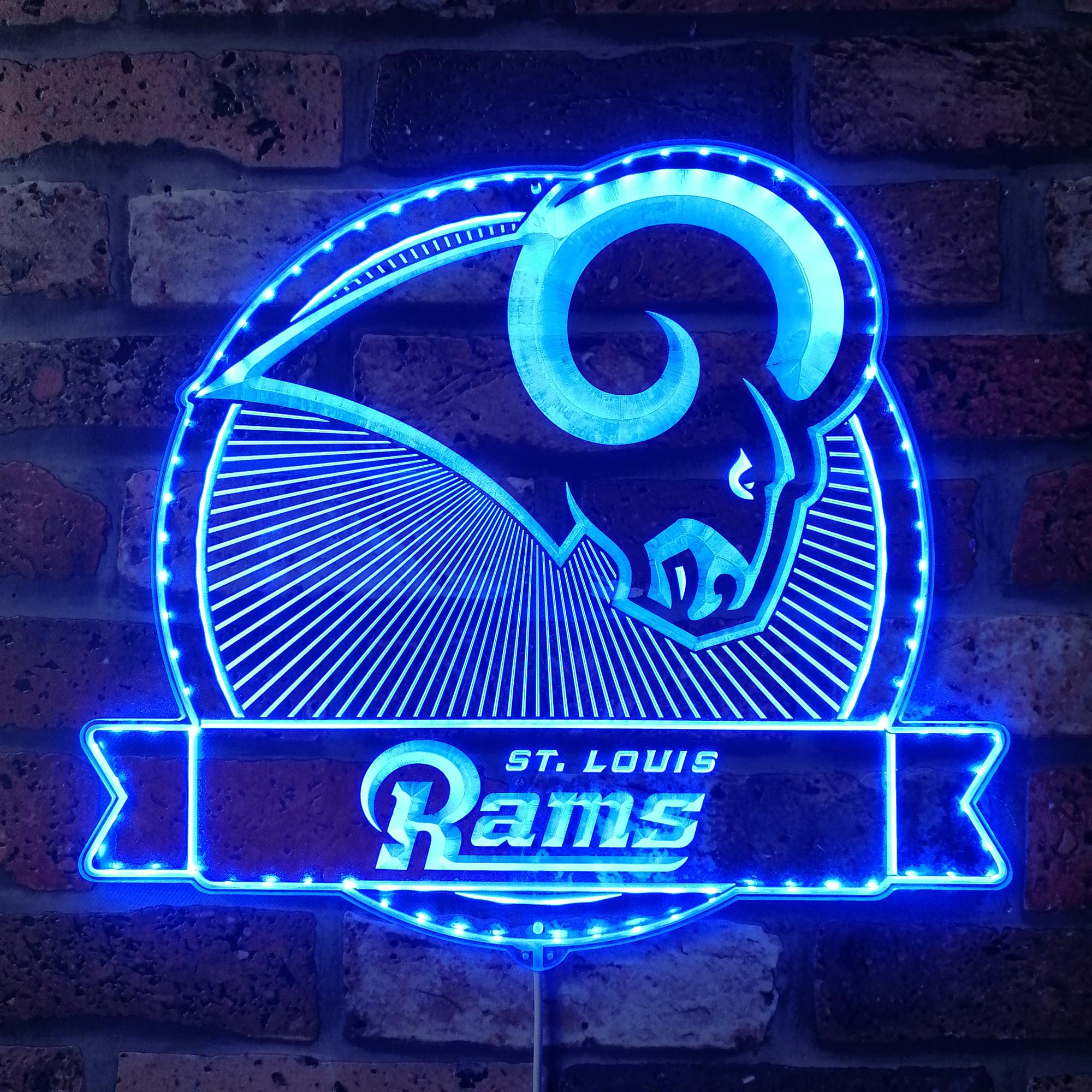 St. Louis Rams Dynamic RGB Edge Lit Led Light Sign