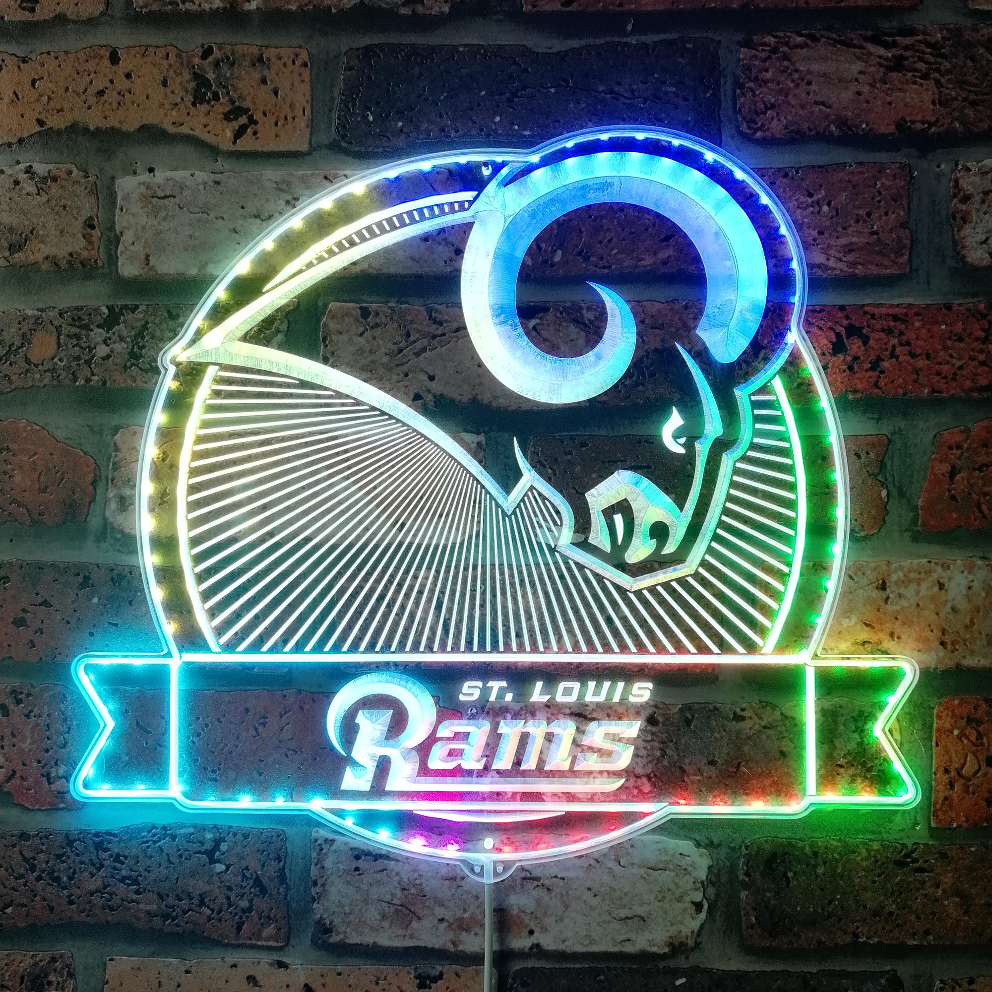 St. Louis Rams Dynamic RGB Edge Lit LED Sign