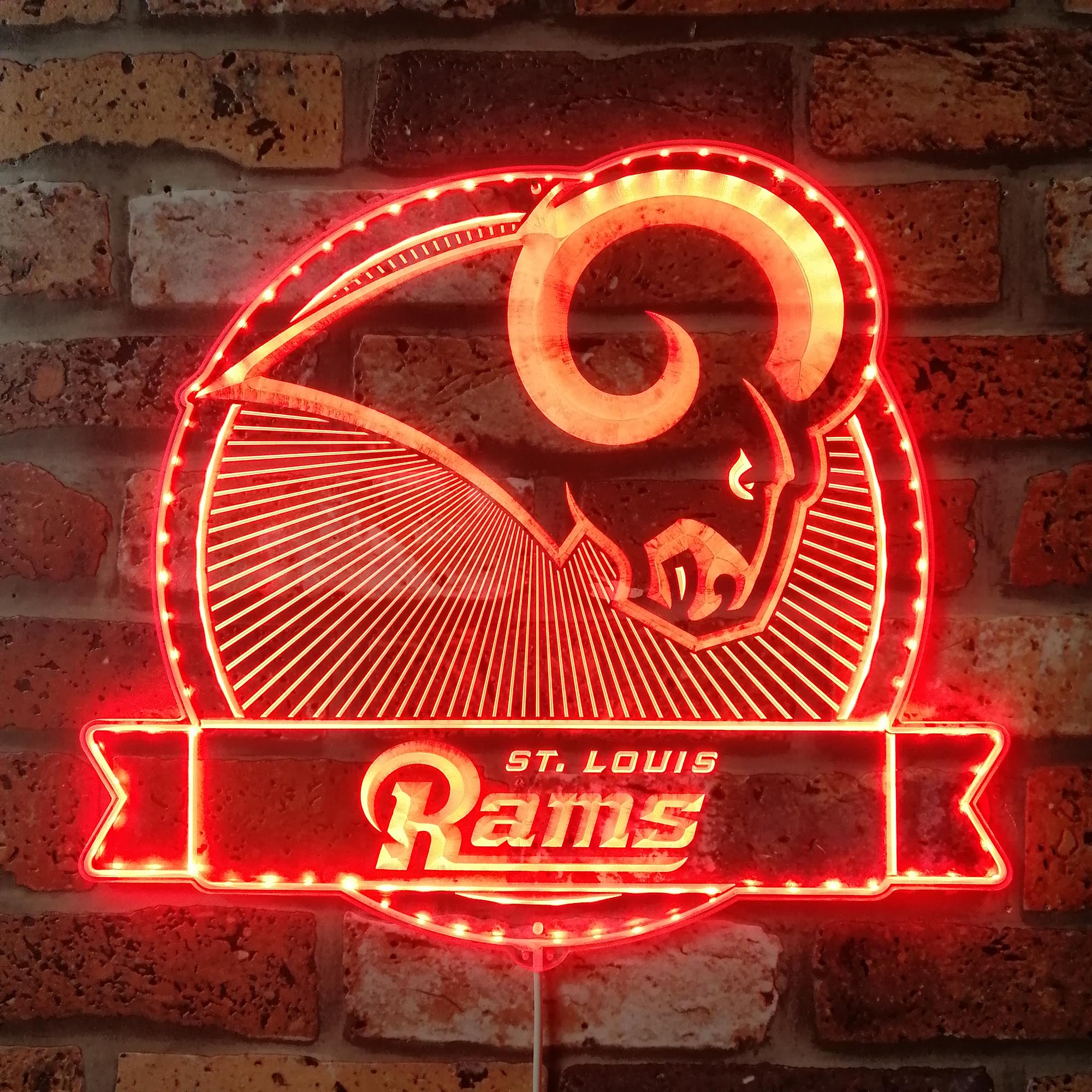 St. Louis Rams Dynamic RGB Edge Lit Led Light Sign