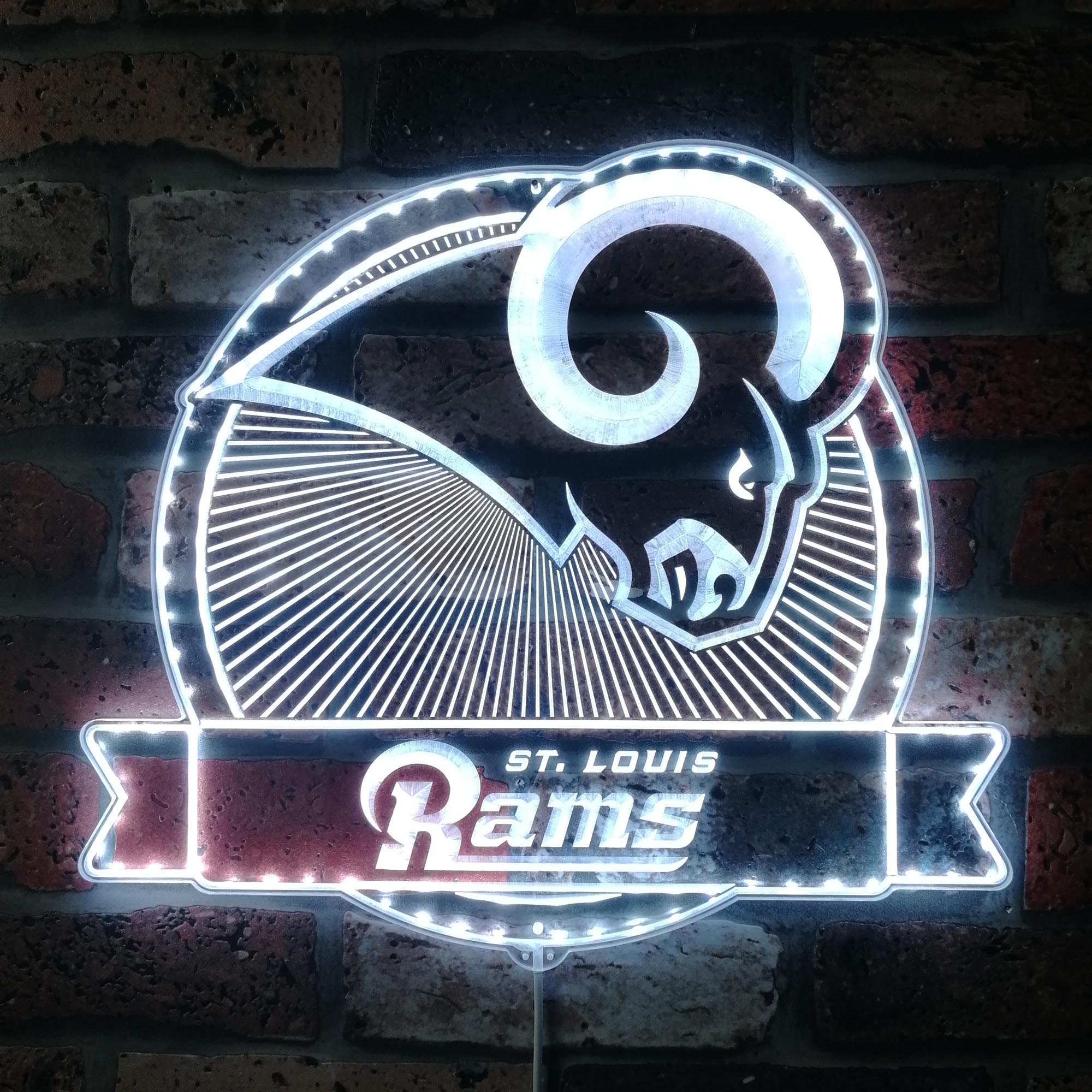 St. Louis Rams Dynamic RGB Edge Lit Led Light Sign