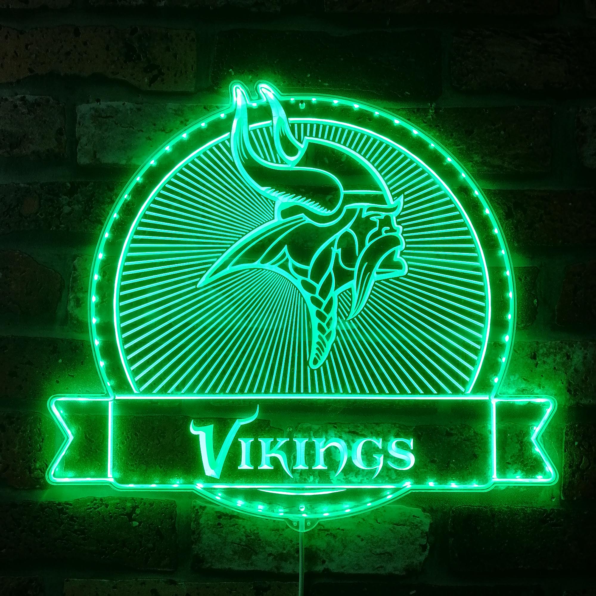 Minnesota Vikings Dynamic RGB Edge Lit LED Light Sign