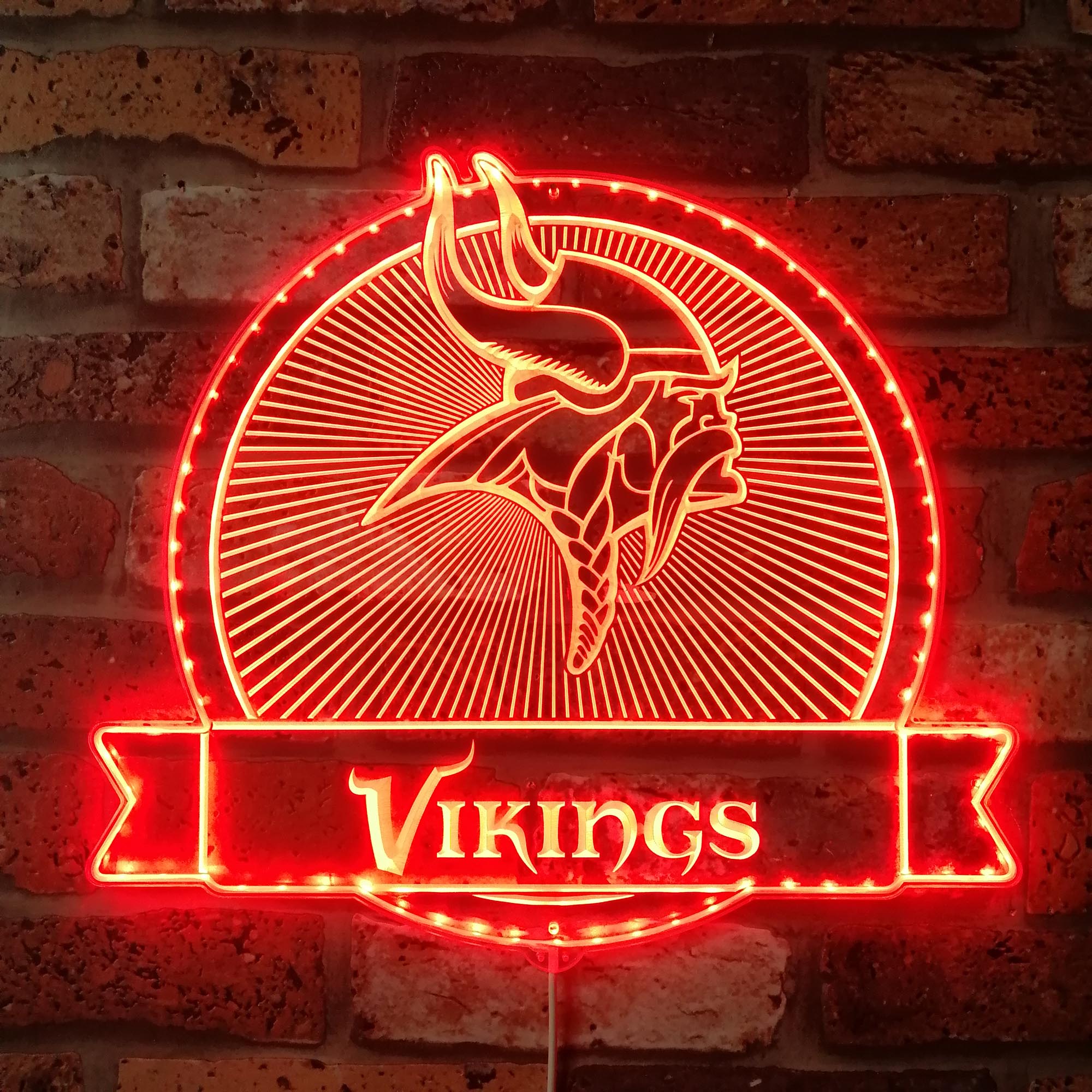 Minnesota Vikings Dynamic RGB Edge Lit LED Light Sign