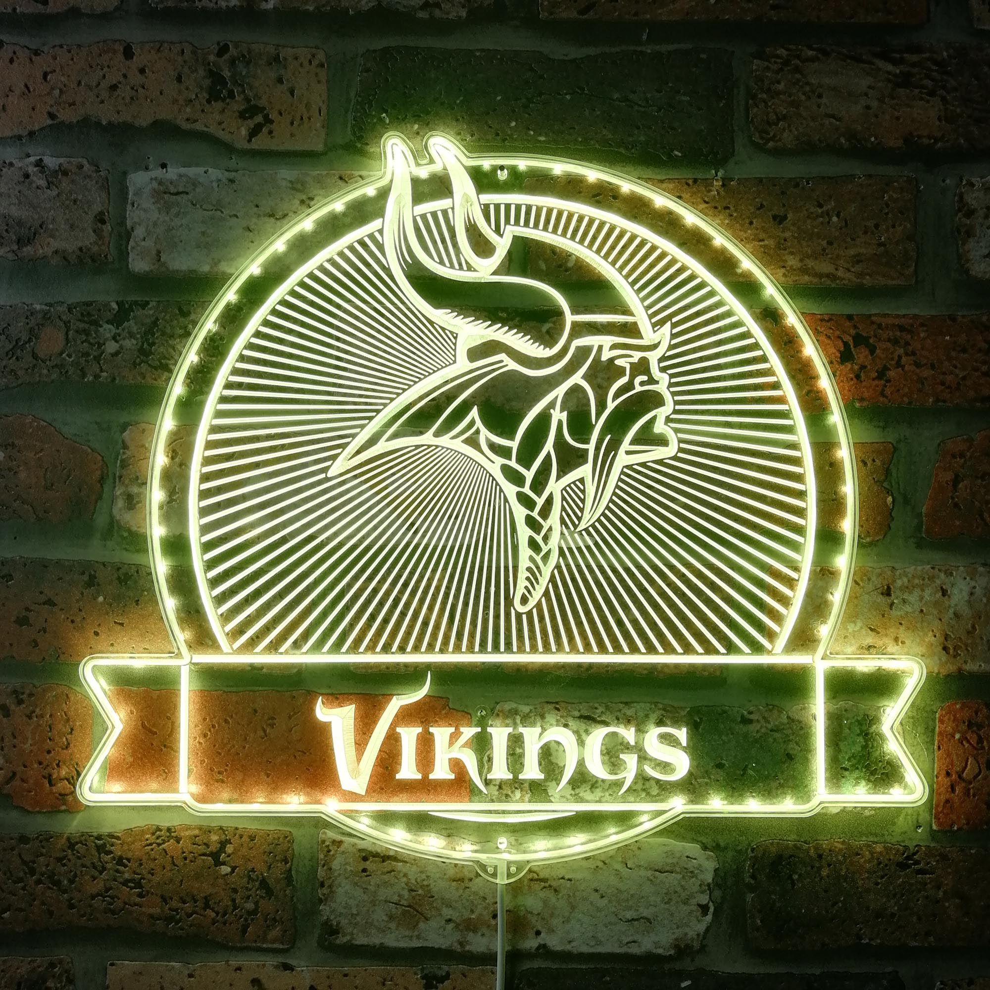 Minnesota Vikings Dynamic RGB Edge Lit LED Light Sign