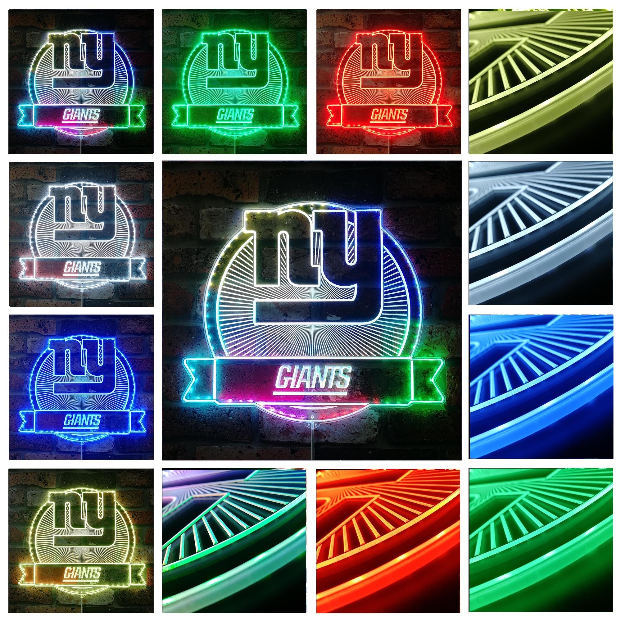 New York Giants Dynamic RGB Edge Lit LED Light Sign