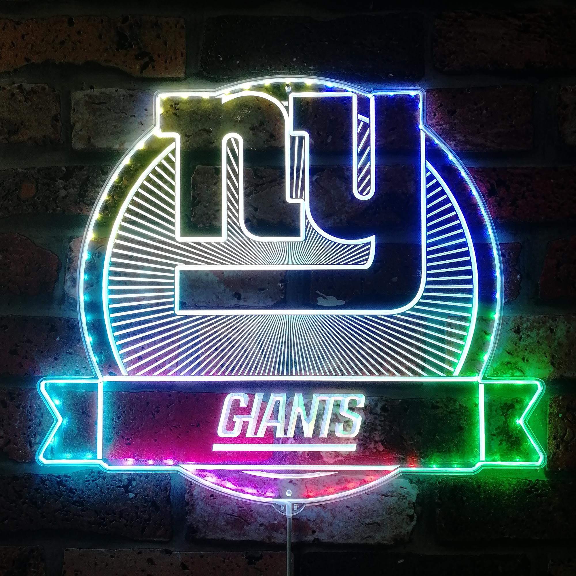 New York Giants Dynamic RGB Edge Lit LED Light Sign