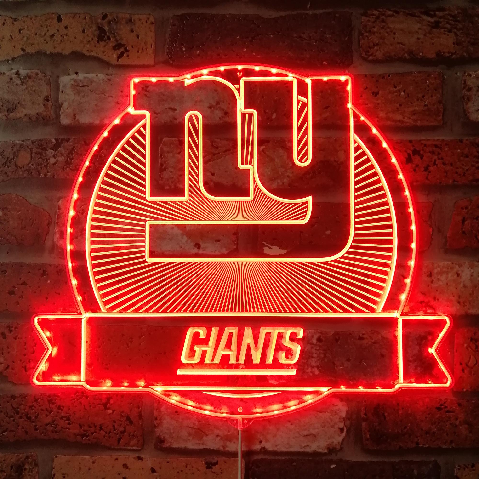 New York Giants Dynamic RGB Edge Lit LED Light Sign