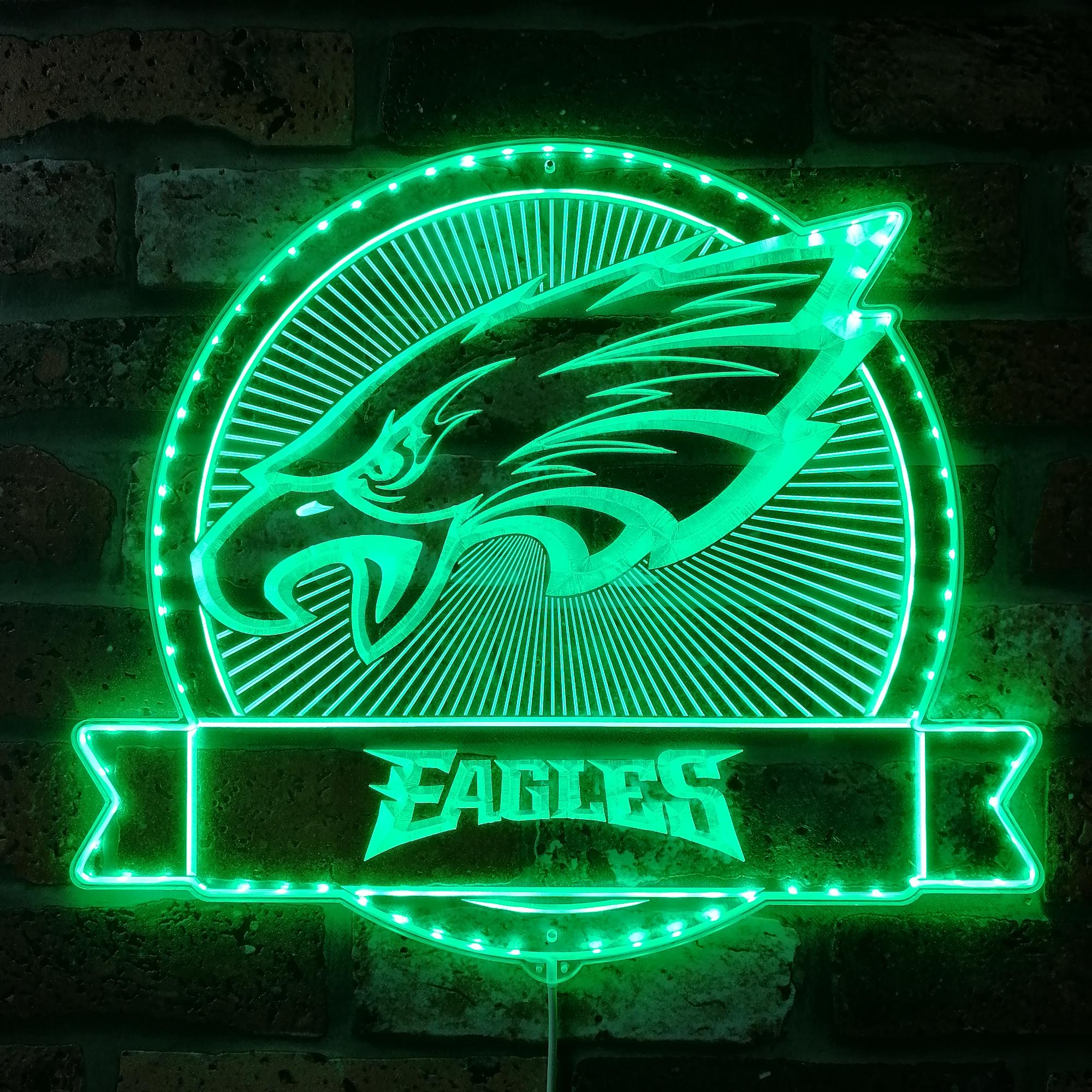 Philadelphia Eagles Dynamic RGB Edge Lit LED Sign