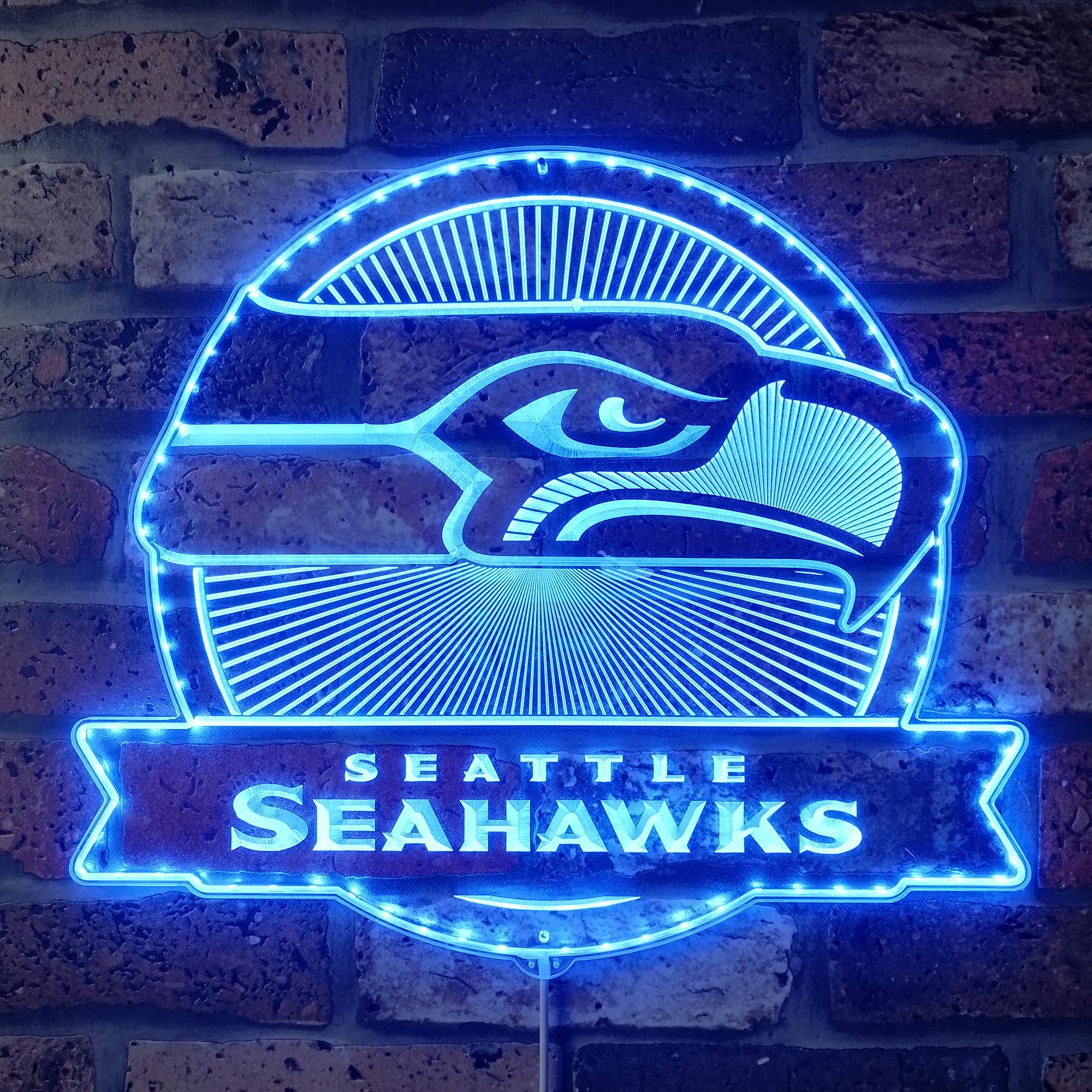 Seattle Seahawks Dynamic RGB Edge Lit LED Light Sign