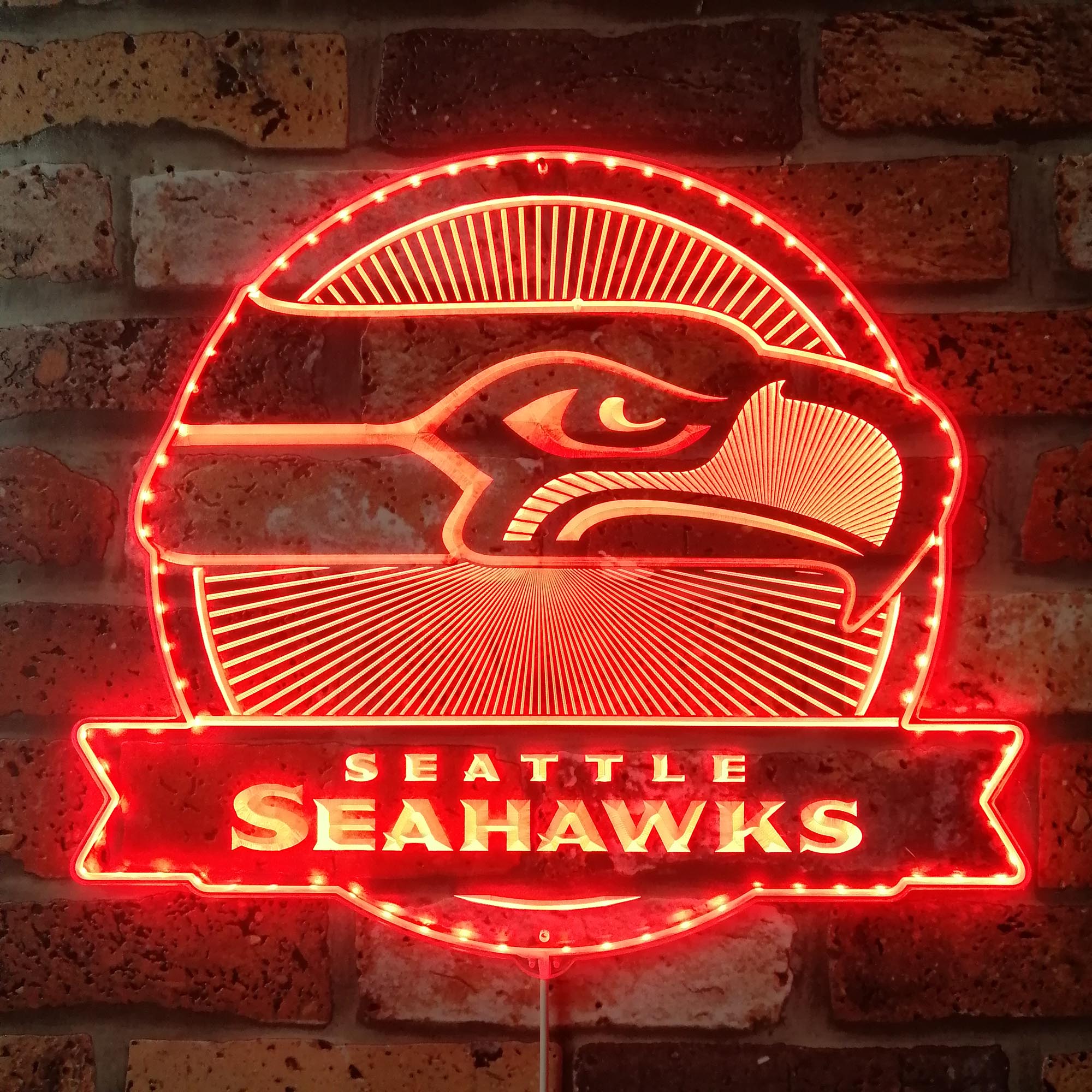 Seattle Seahawks Dynamic RGB Edge Lit LED Light Sign