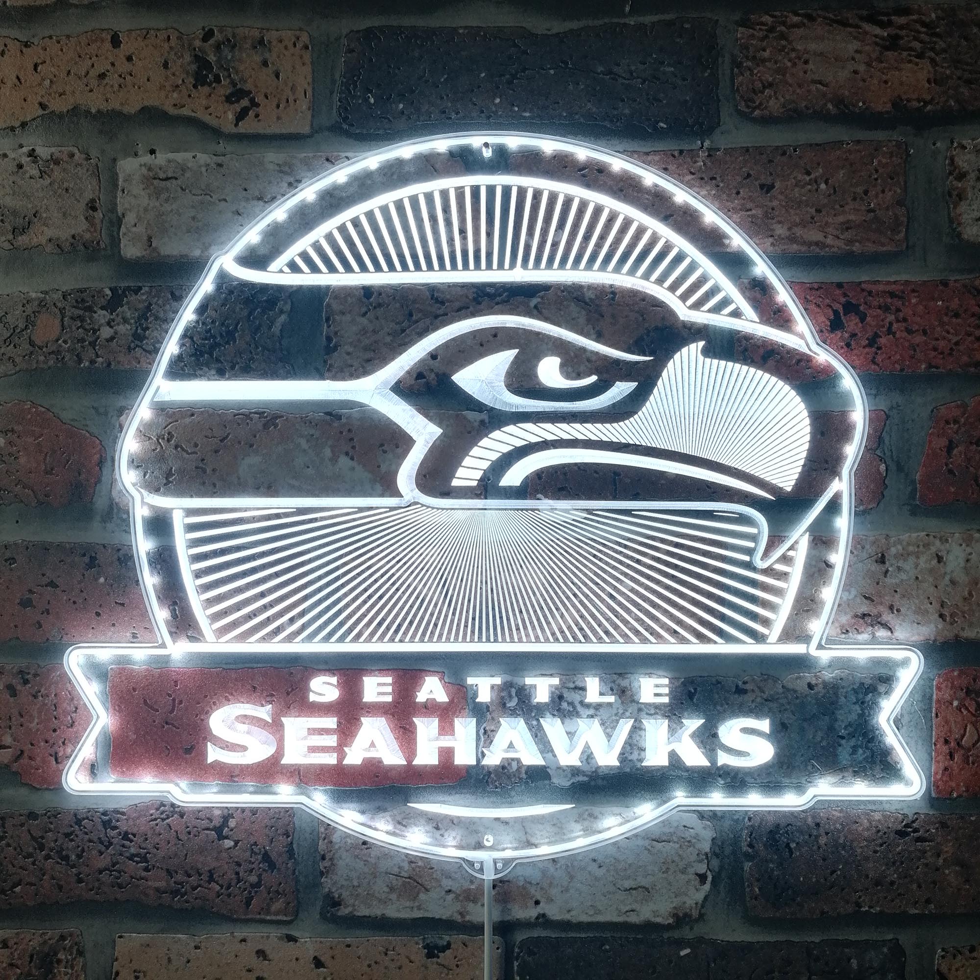 Seattle Seahawks Dynamic RGB Edge Lit LED Light Sign