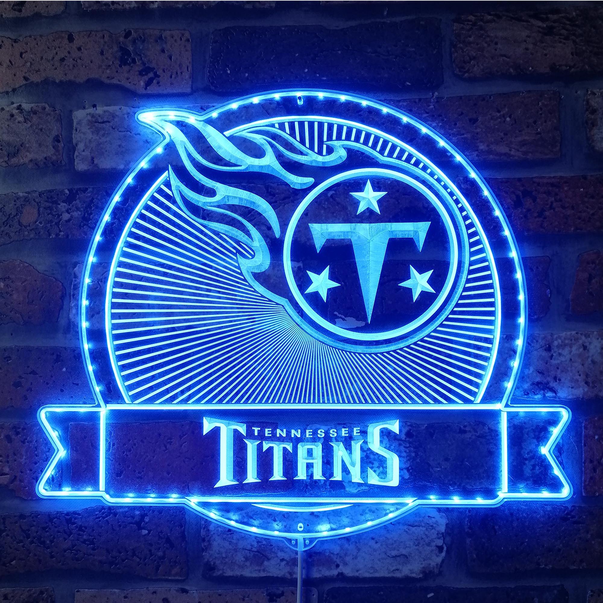 Tennessee Titans Dynamic RGB Edge Lit Led Light Sign