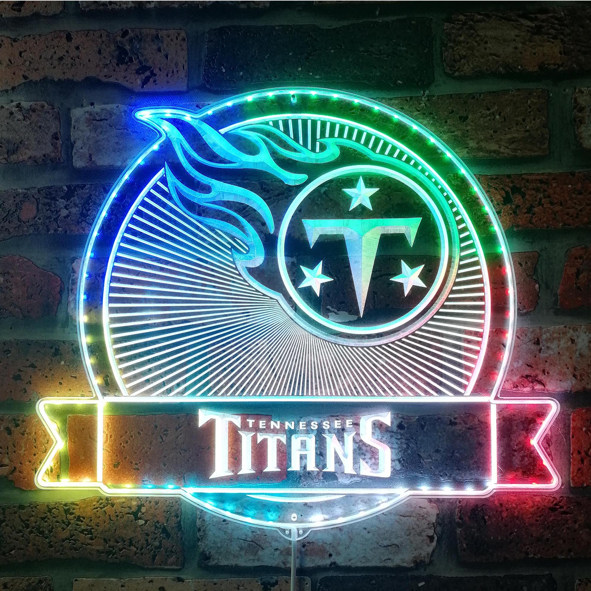 Tennessee Titans Dynamic RGB Edge Lit LED Sign