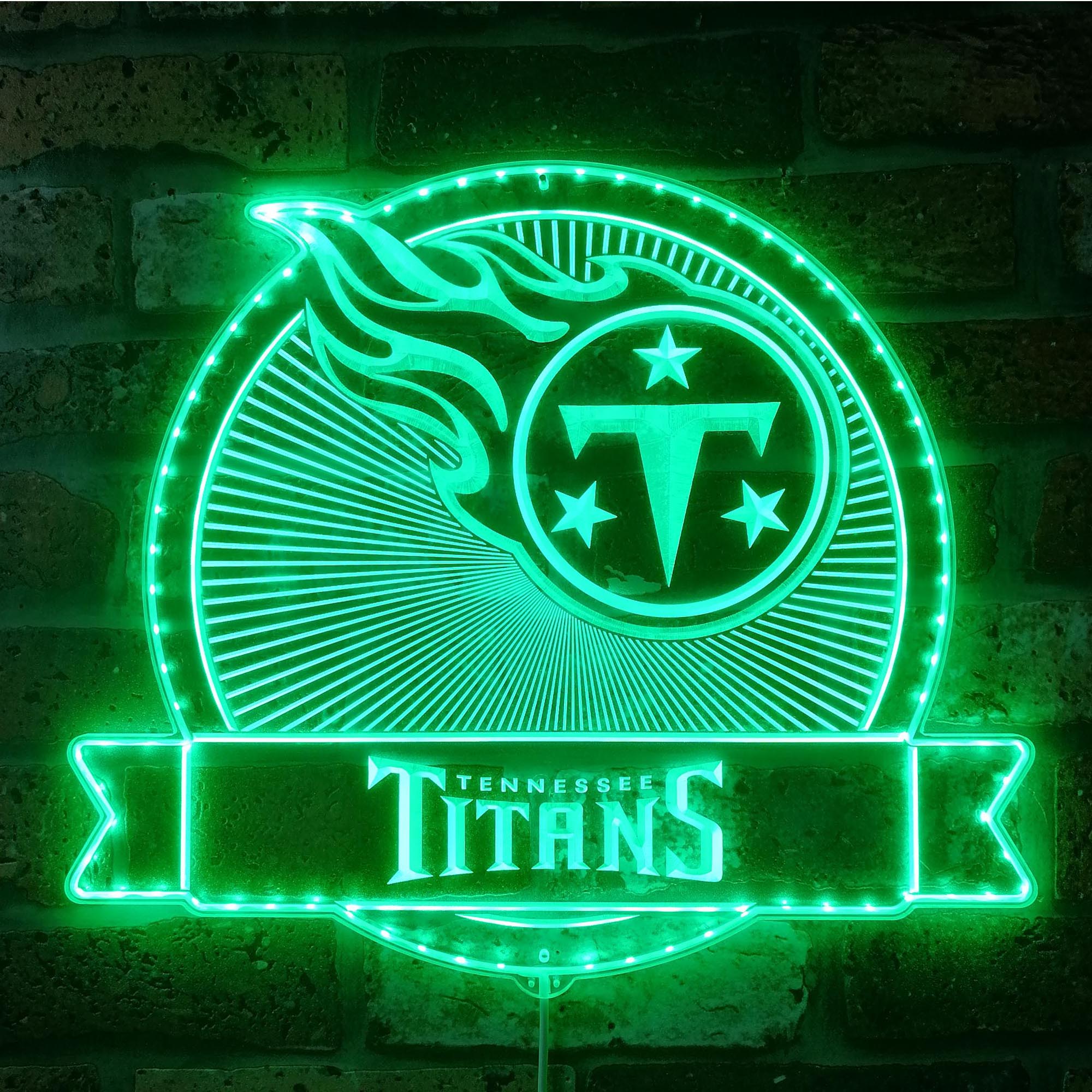 Tennessee Titans Dynamic RGB Edge Lit Led Light Sign