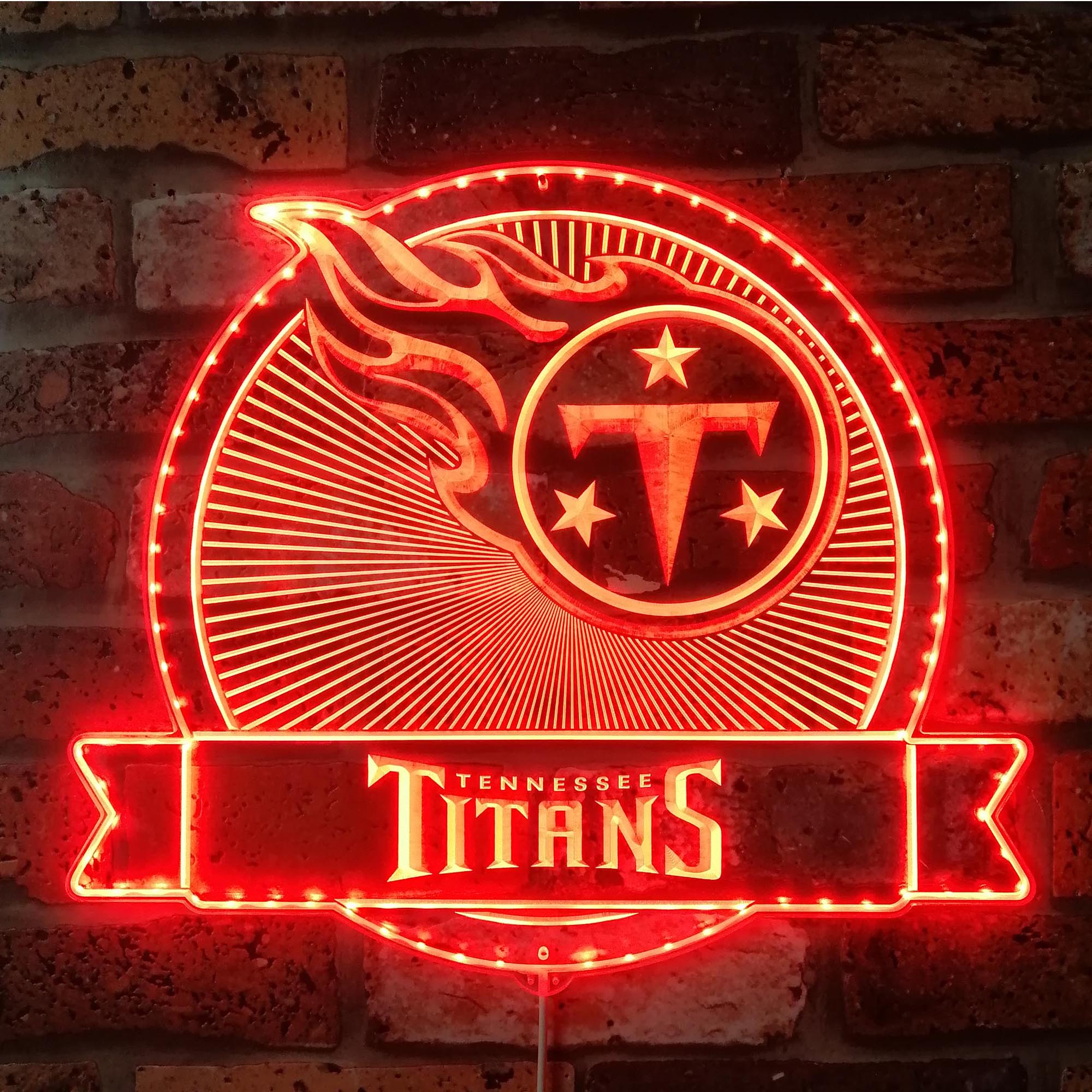 Tennessee Titans Dynamic RGB Edge Lit Led Light Sign