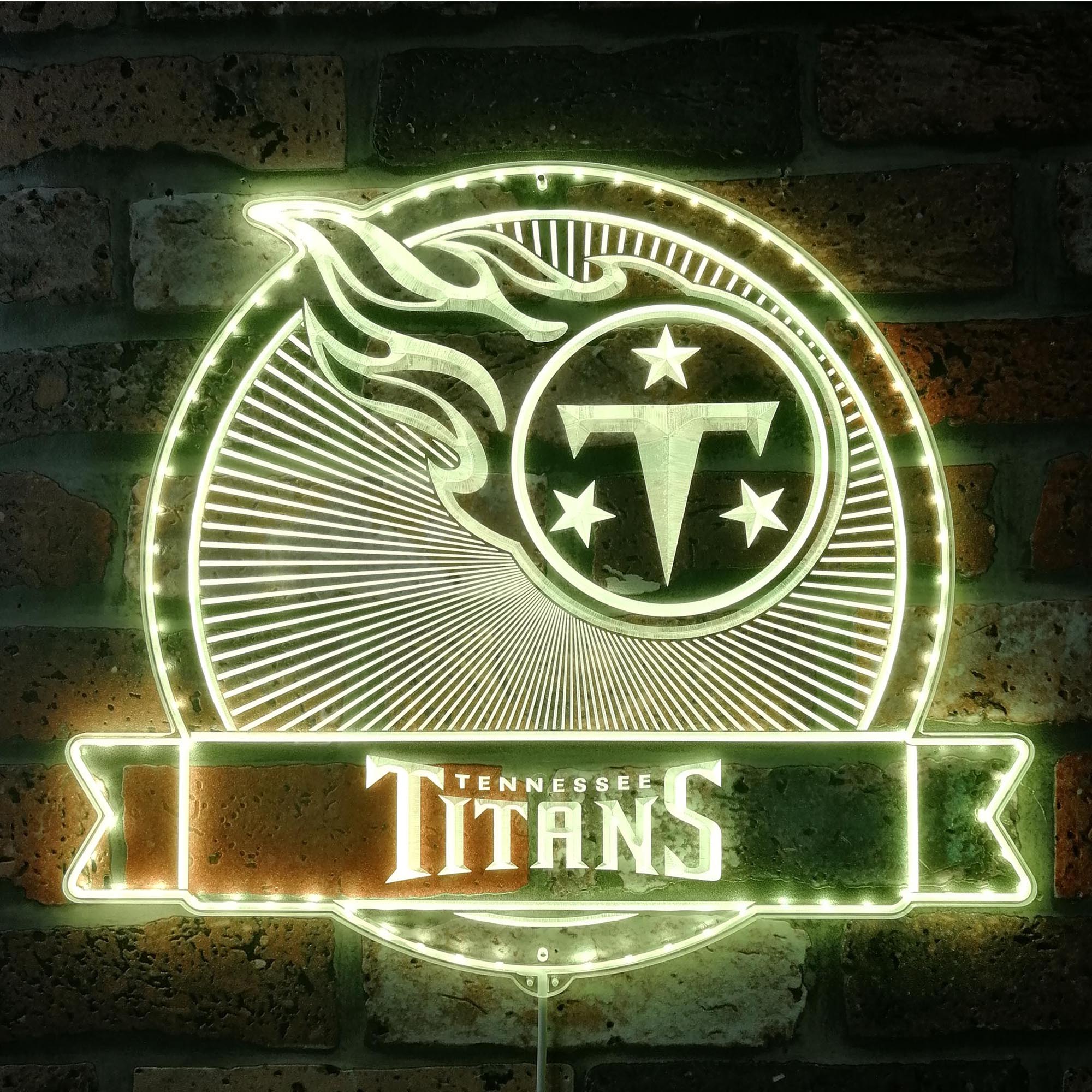 Tennessee Titans Dynamic RGB Edge Lit Led Light Sign