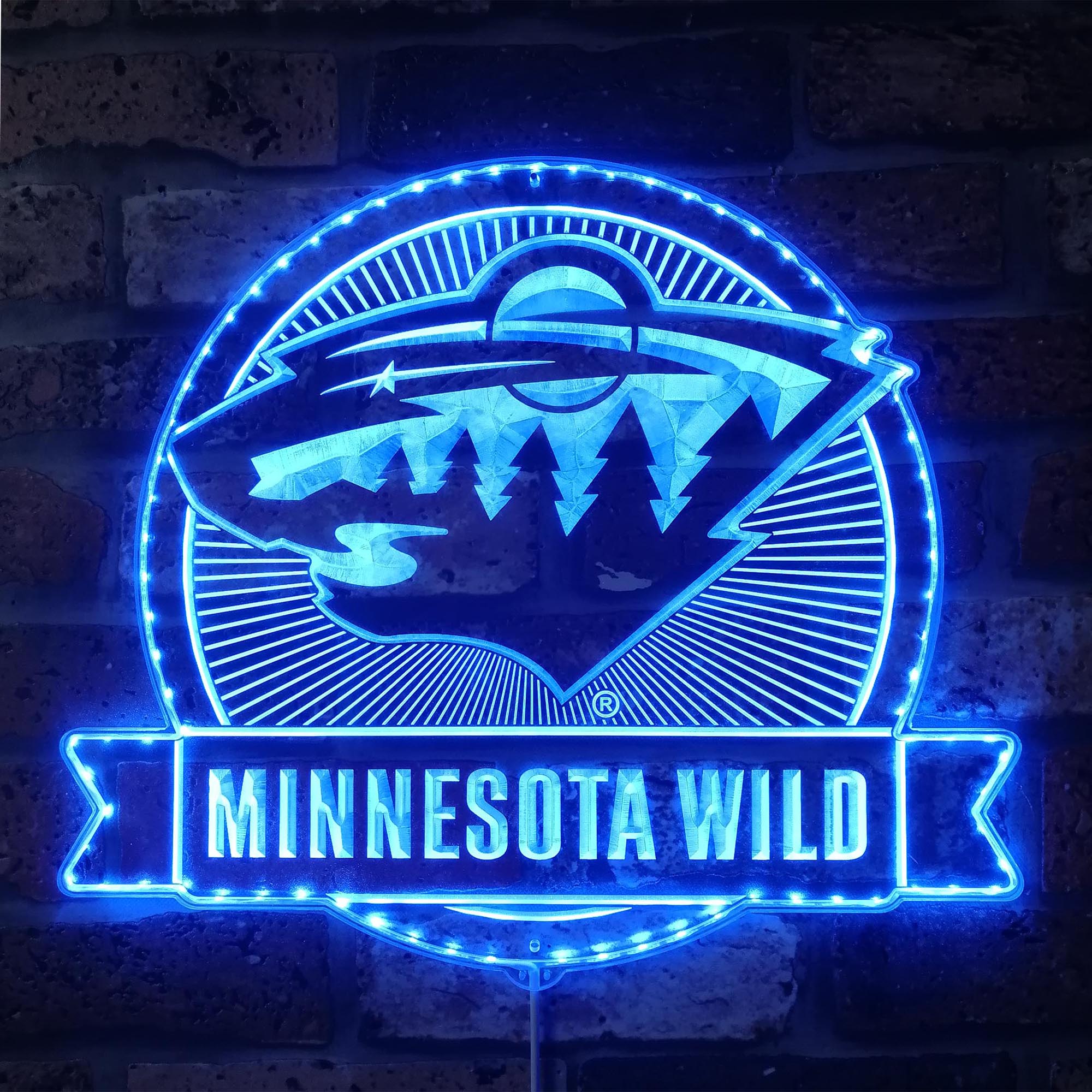 Minnesota Wild Dynamic RGB Edge Lit LED Sign