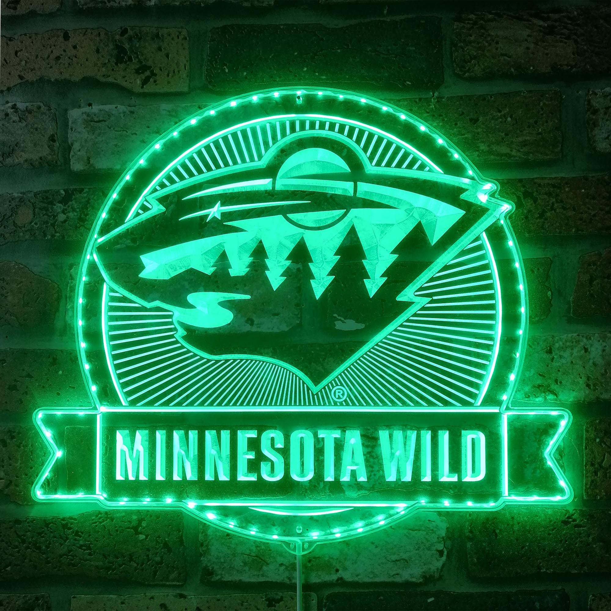 Minnesota Wild Dynamic RGB Edge Lit LED Sign