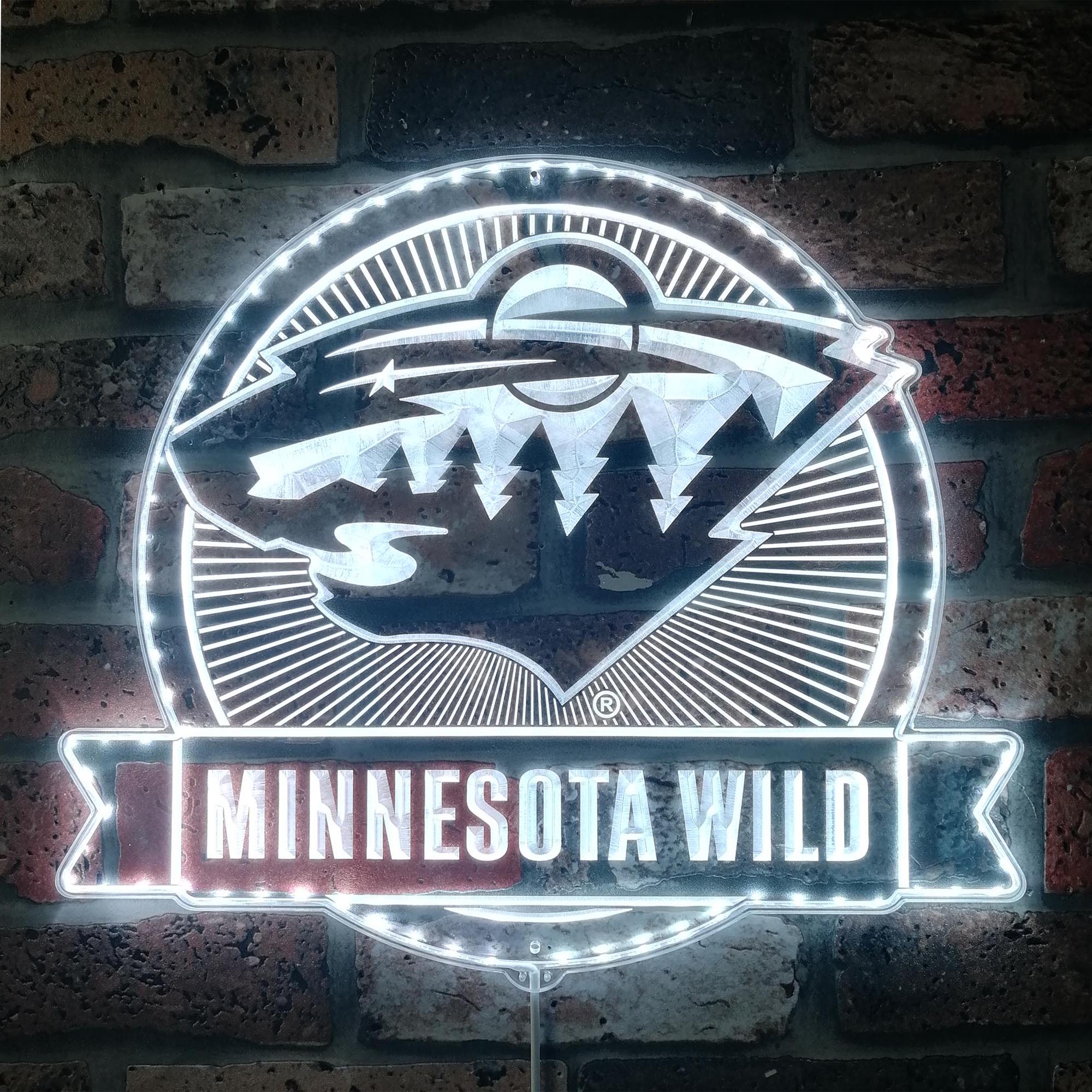 Minnesota Wild Dynamic RGB Edge Lit LED Sign