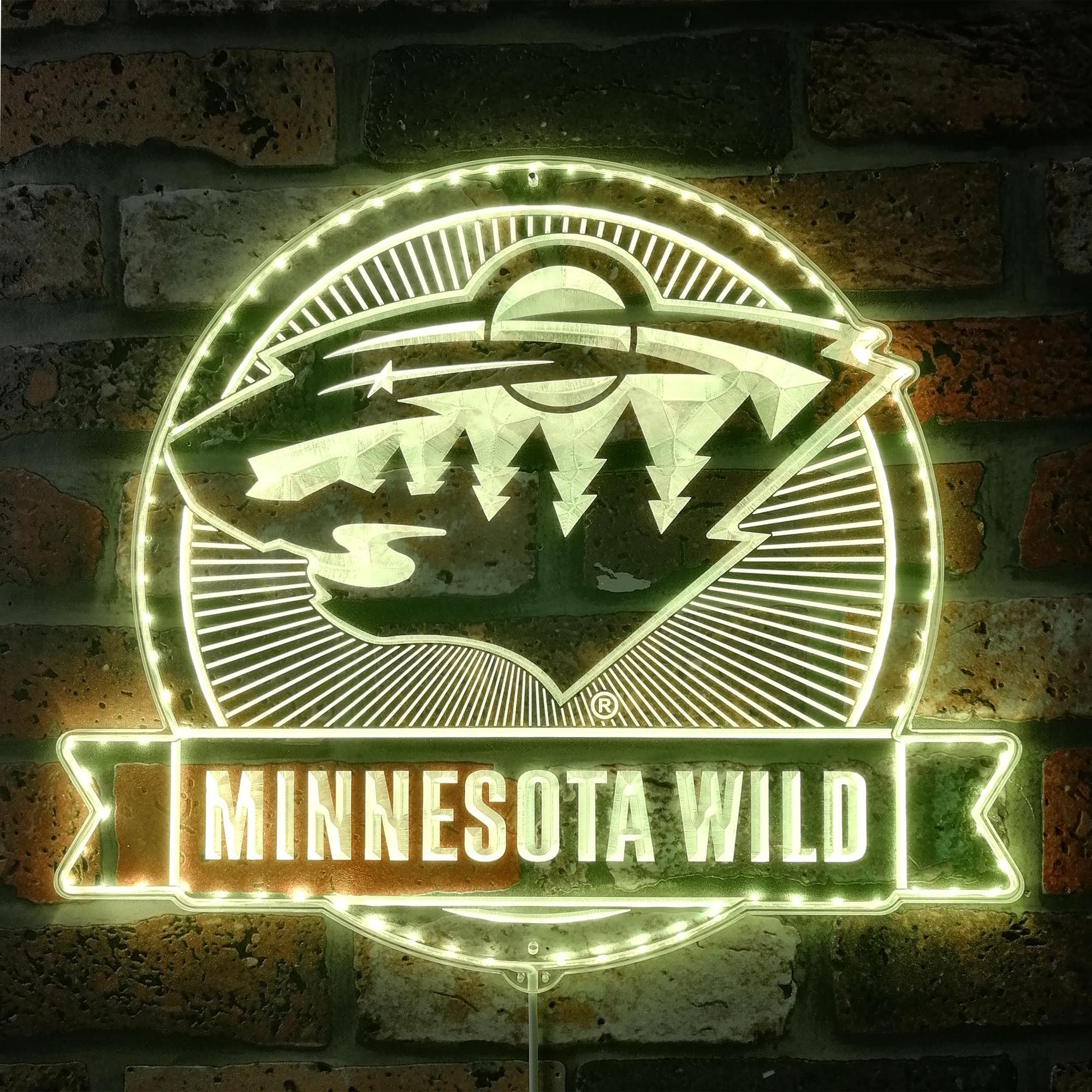 Minnesota Wild Dynamic RGB Edge Lit LED Sign