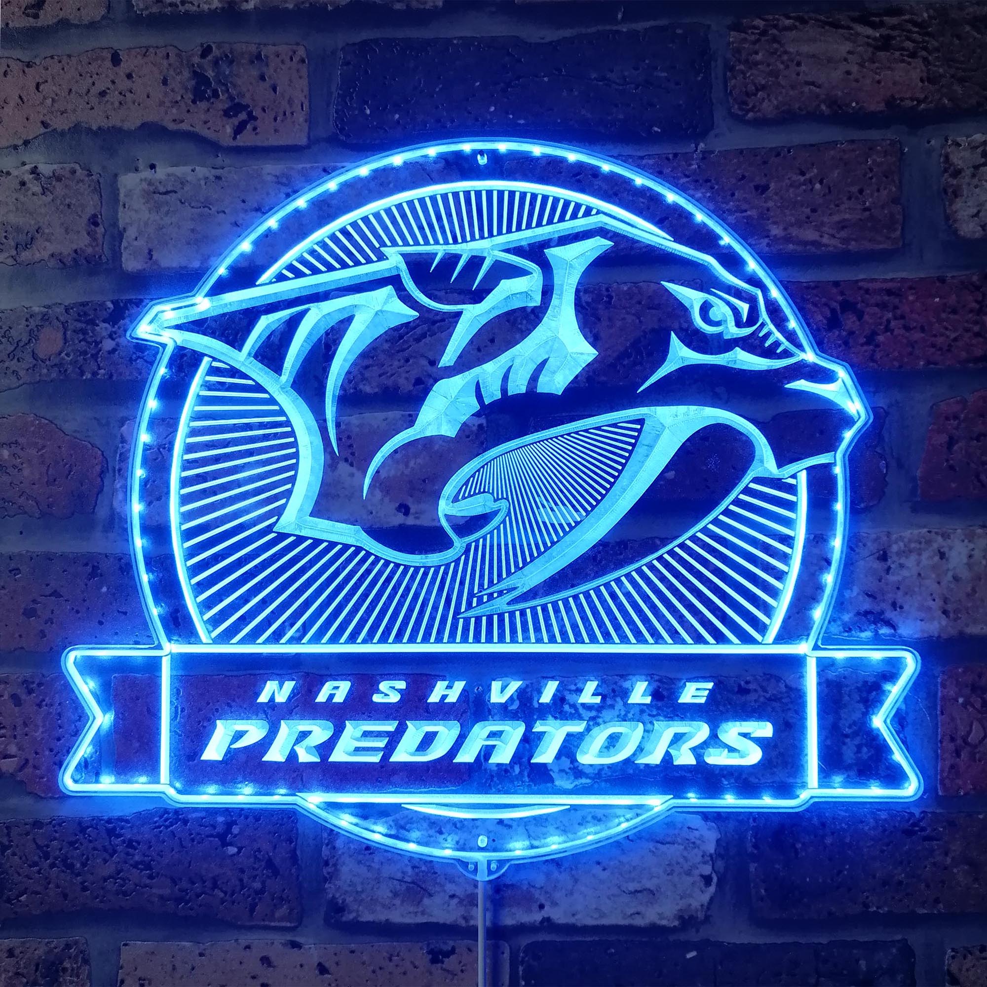 Nashville Predators Dynamic RGB Edge Lit LED Sign