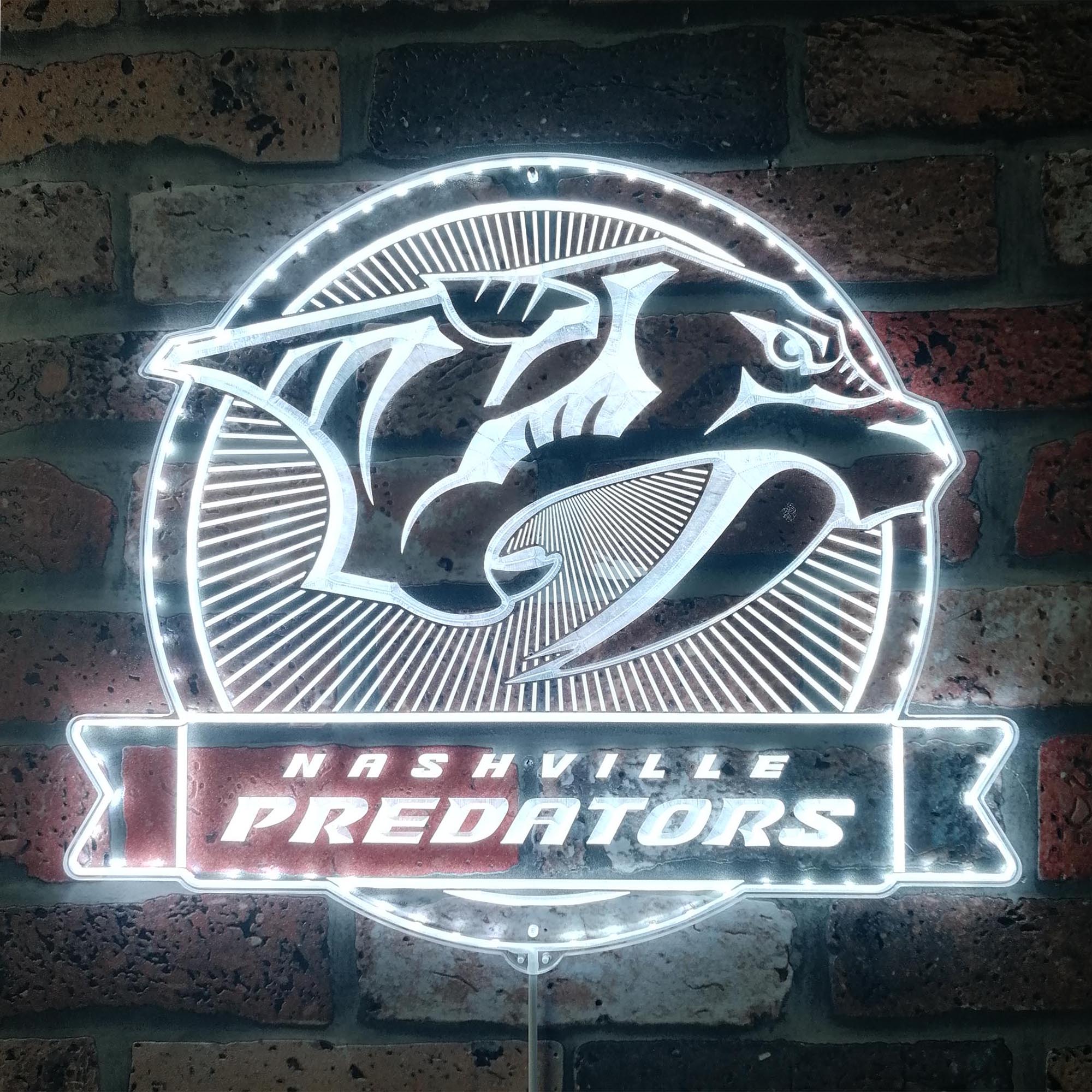 Nashville Predators Dynamic RGB Edge Lit LED Sign