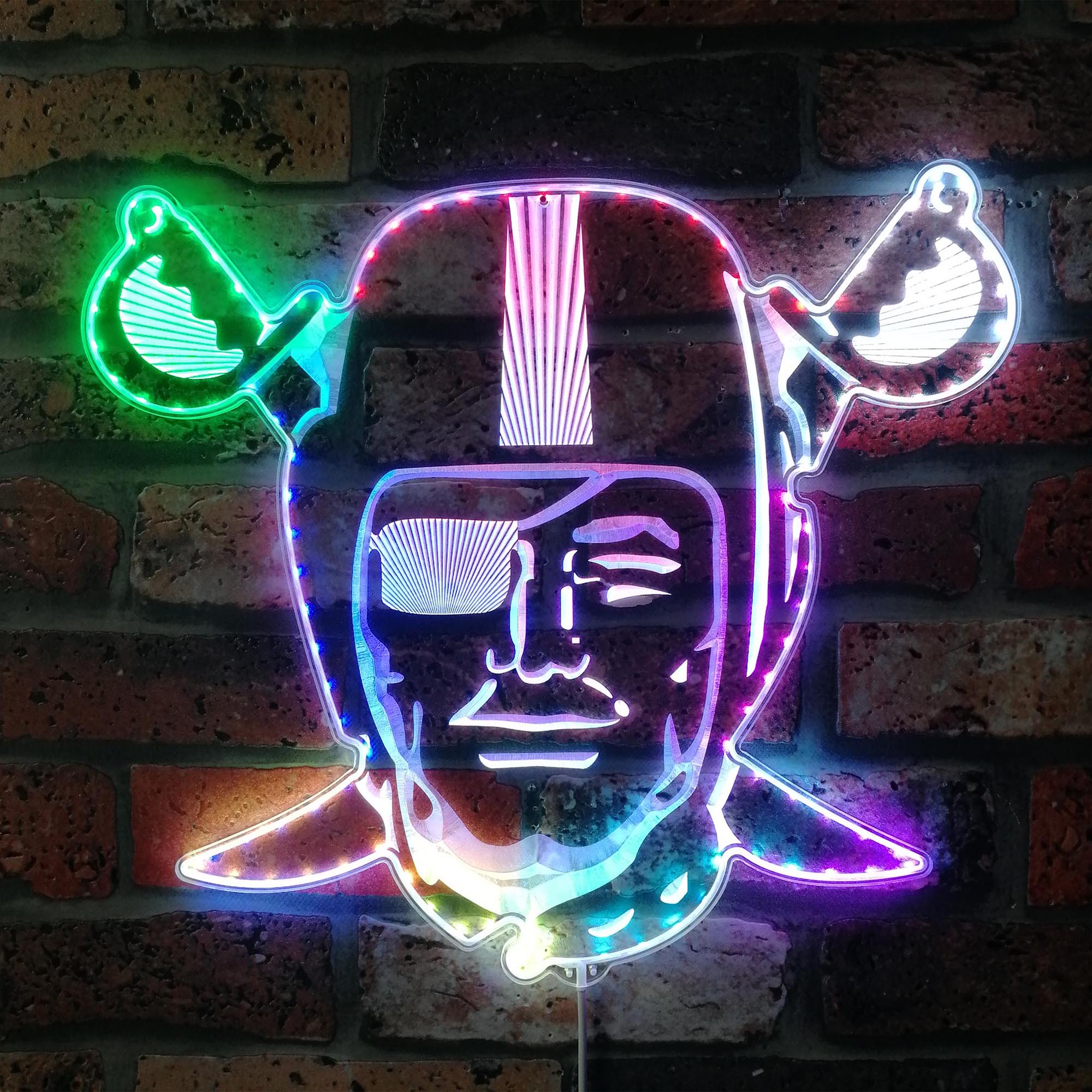 Las Vegas Raiders Dynamic RGB Edge Lit LED Sign