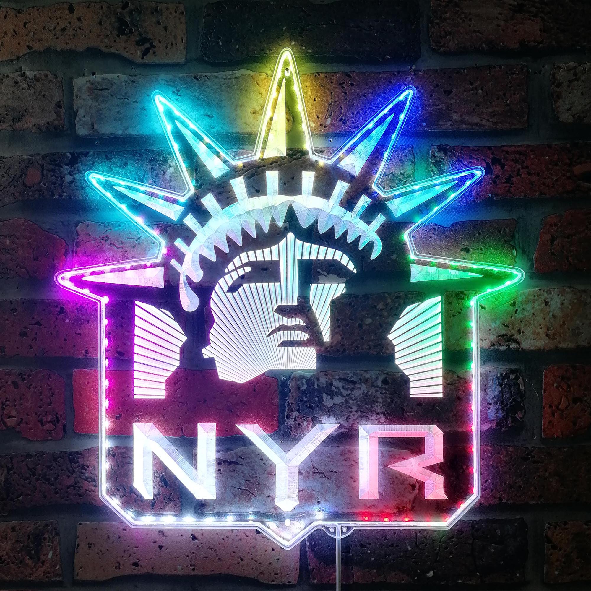 New York Rangers Dynamic RGB Edge Lit LED Sign